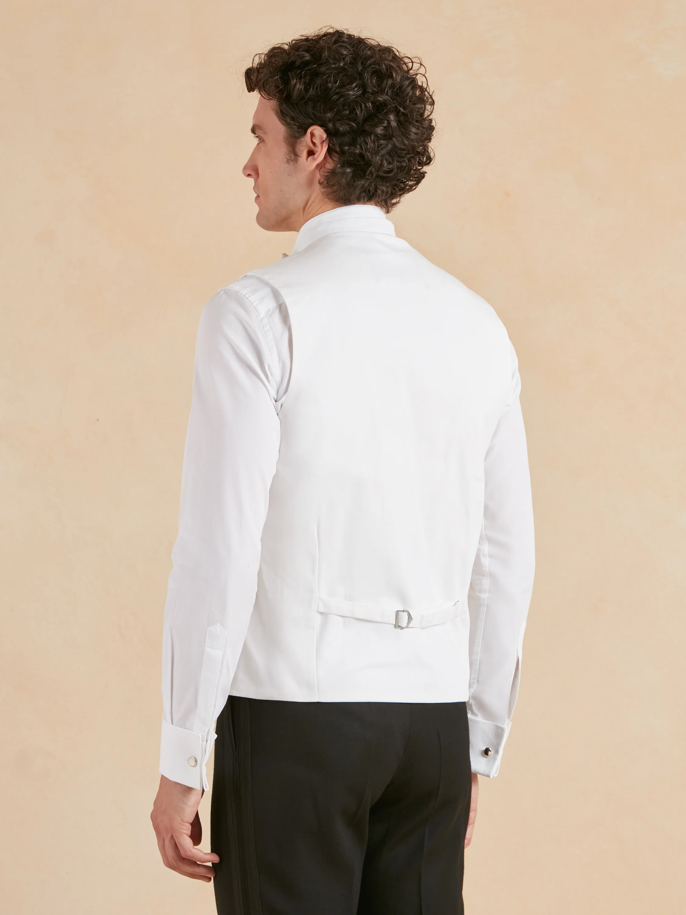 Marcella Waistcoat, Backed - White - Image 4
