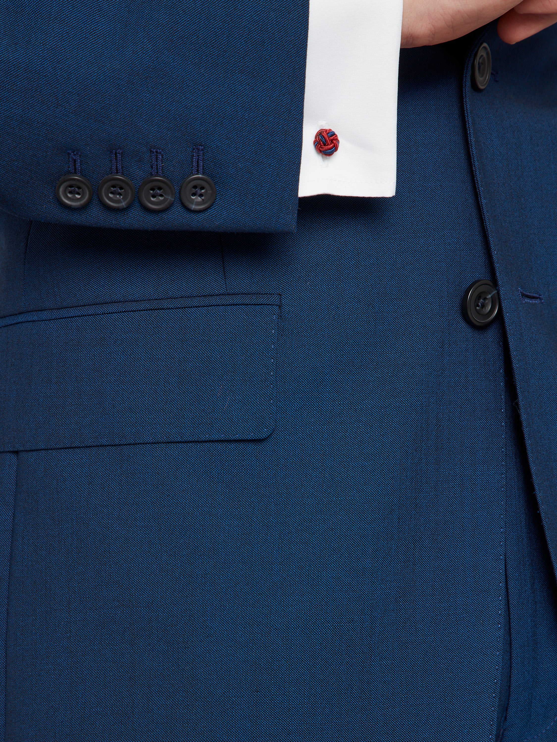 Mayfair Tailored Fit Suit - Blue Fresco Wool - Image 4