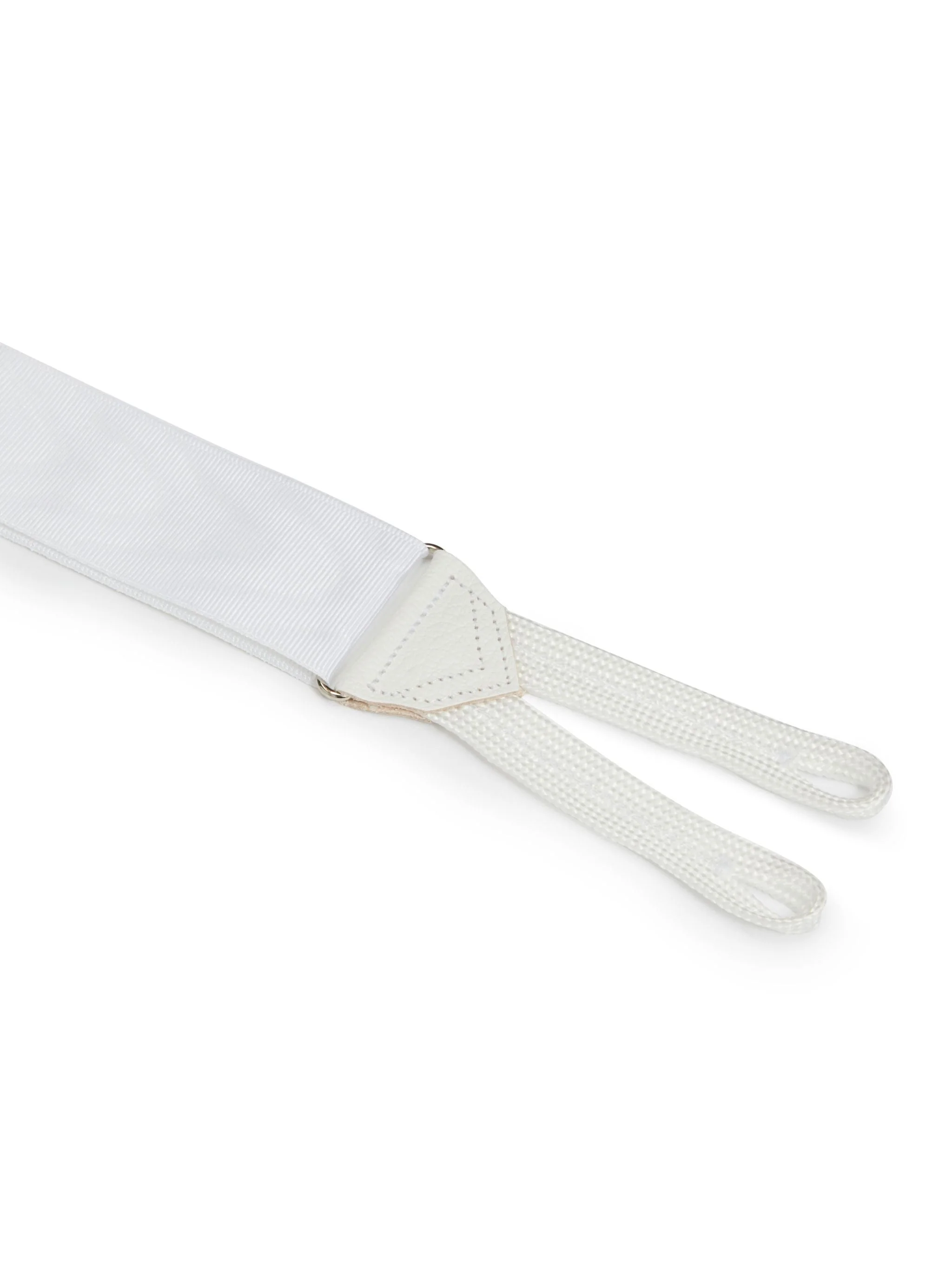 Moire Silk Braces - White - Image 5