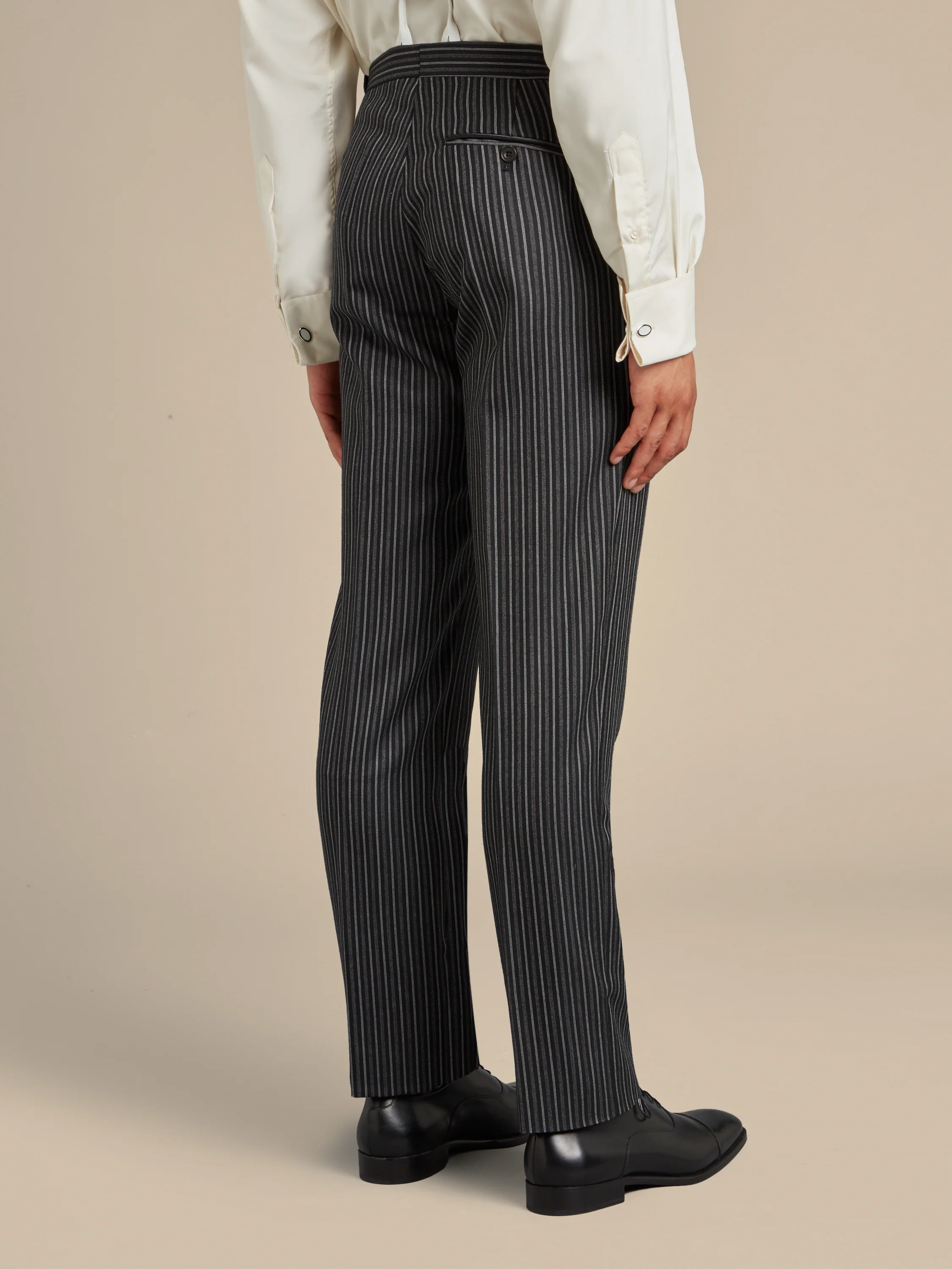Morning Trousers Hire - Classic Striped Wool - Image 3