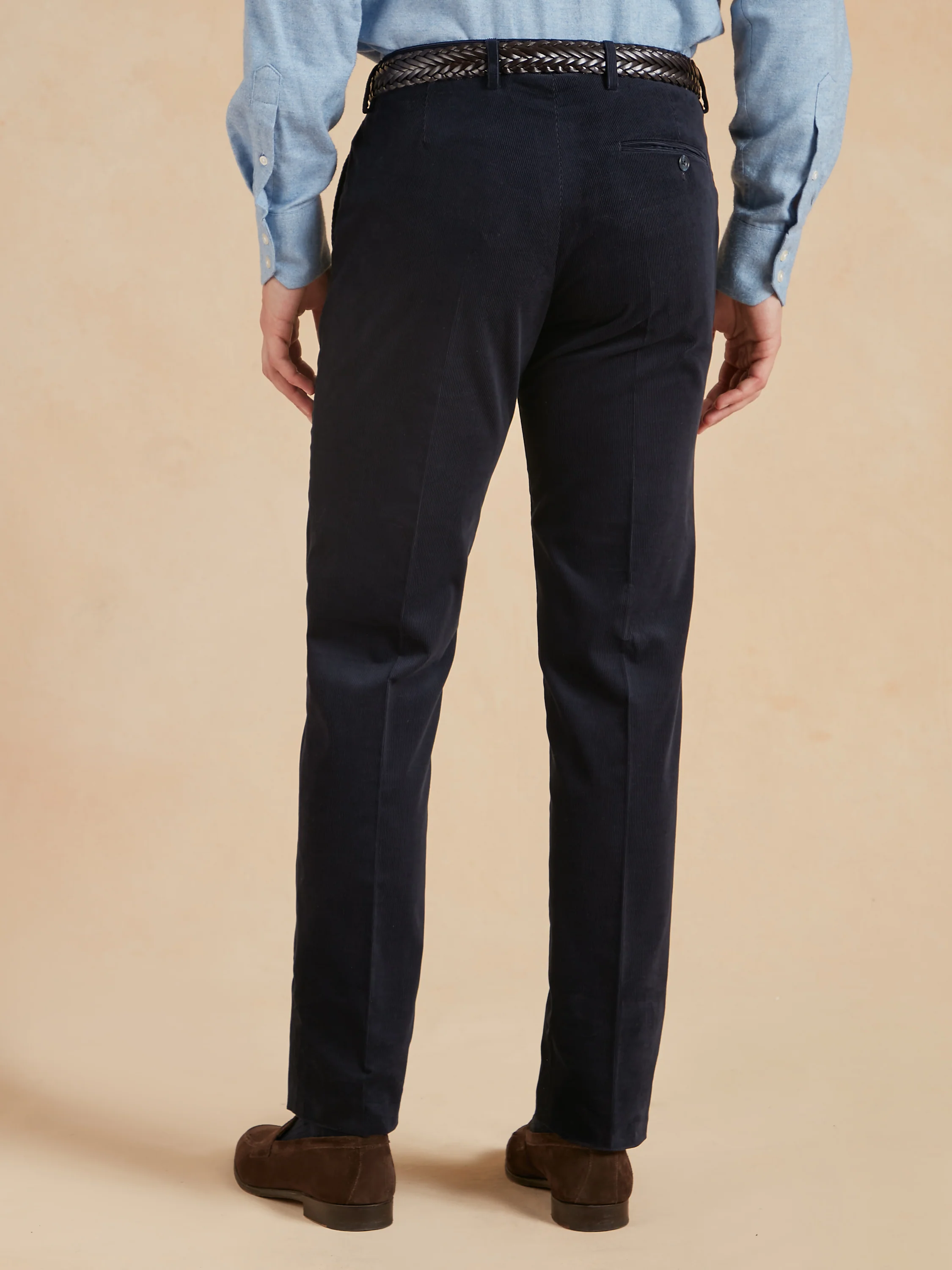 Needlecord Trousers - Navy - Image 3