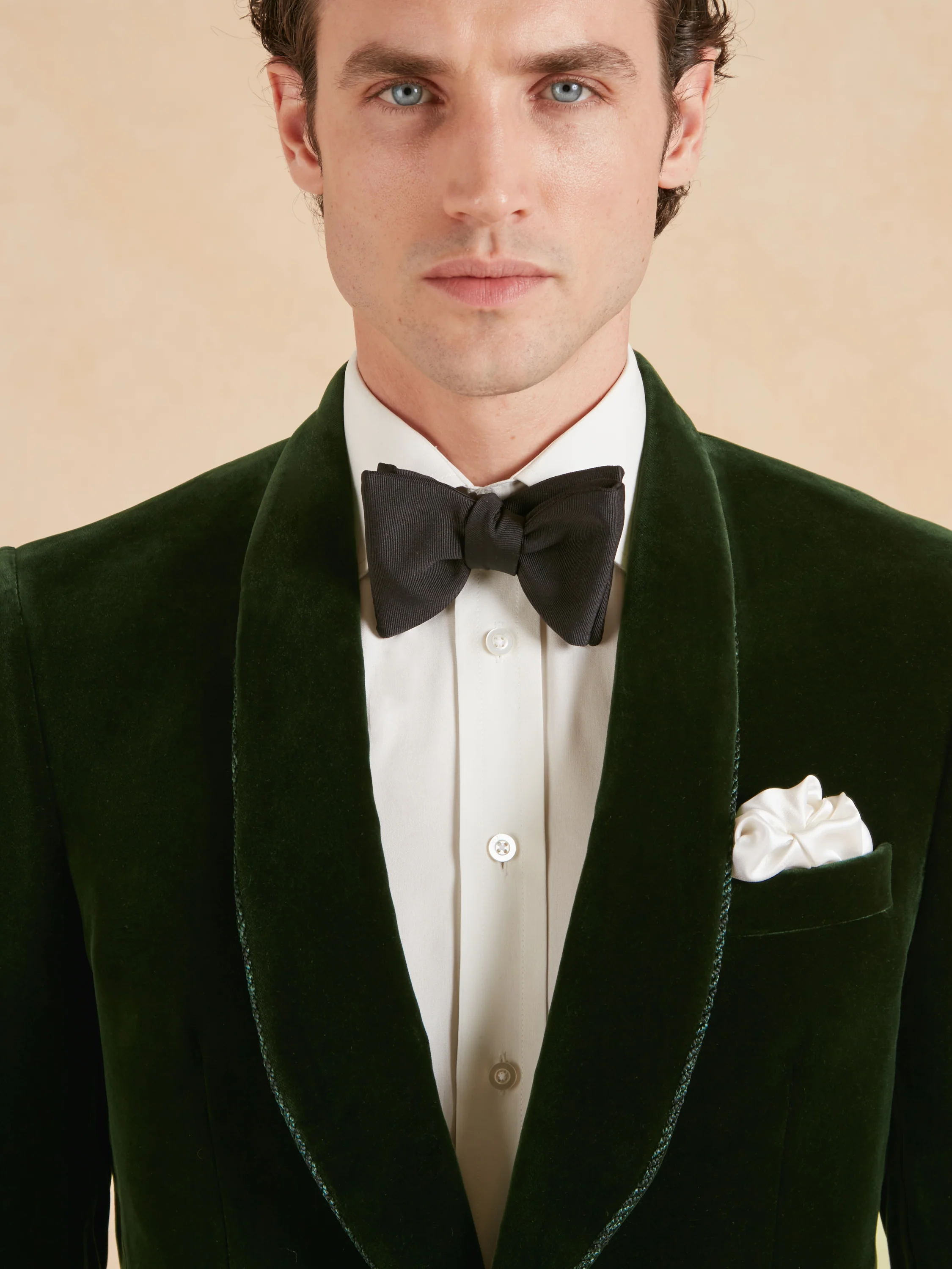 Pembroke Smoking Jacket - Green Velvet - Image 3
