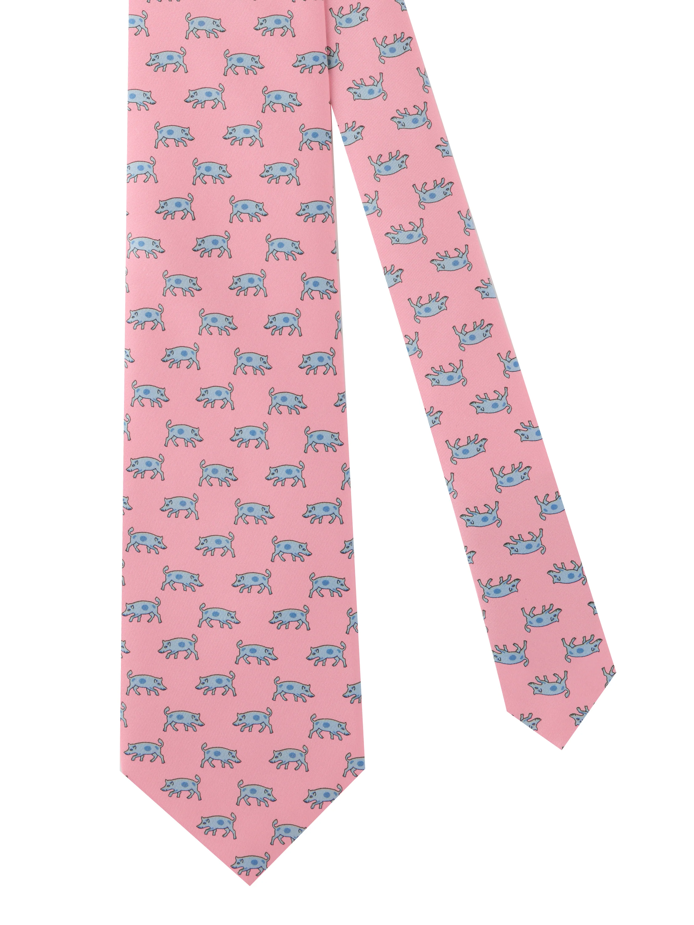 Pig Silk Tie - Pink - Image 2