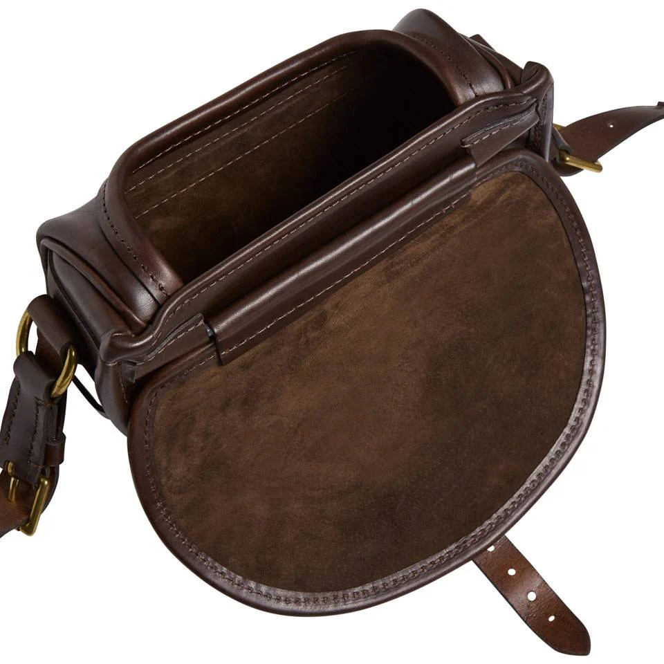 Plain Leather Cartridge Bag - Brown - Image 3