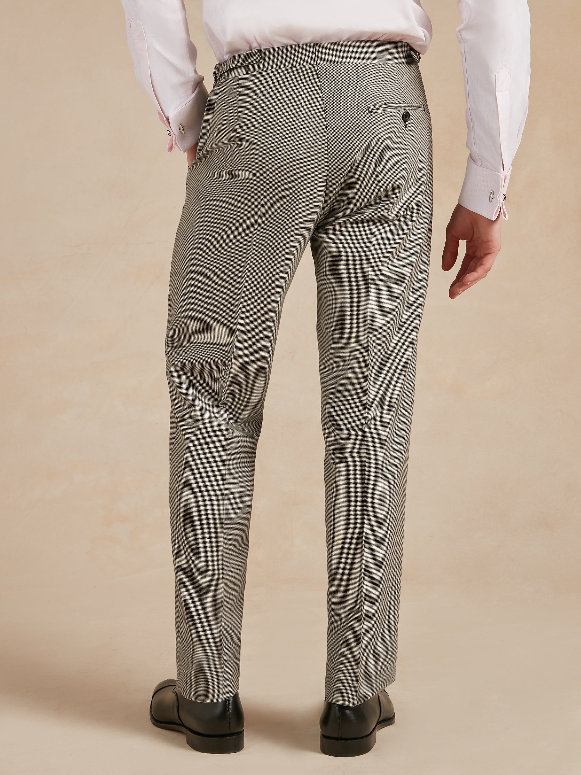 Pleated Morning Trousers - Houndstooth - Image 3