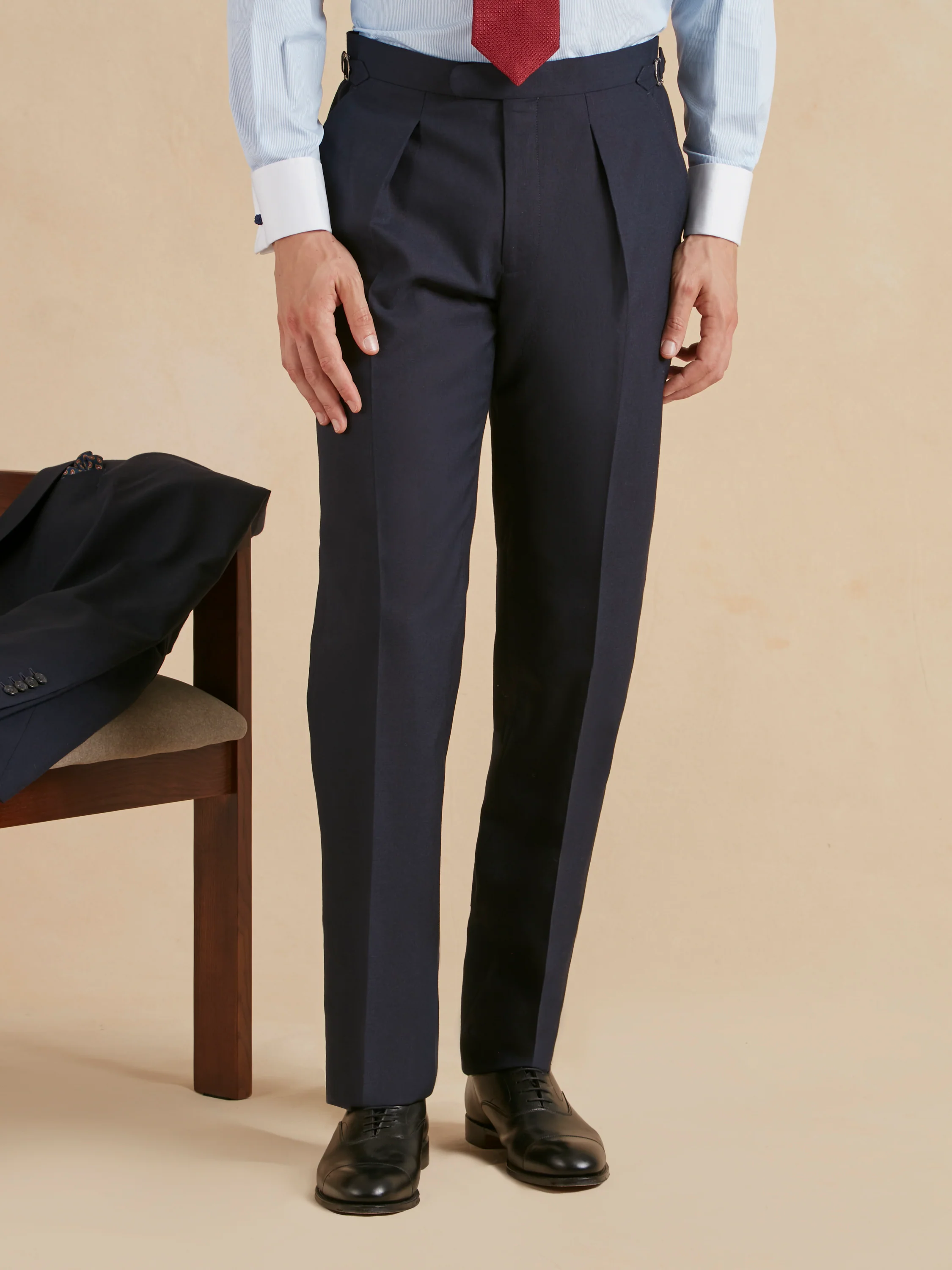 Eaton Classic Fit Suit - Navy Plain Weave Wool - Image 7