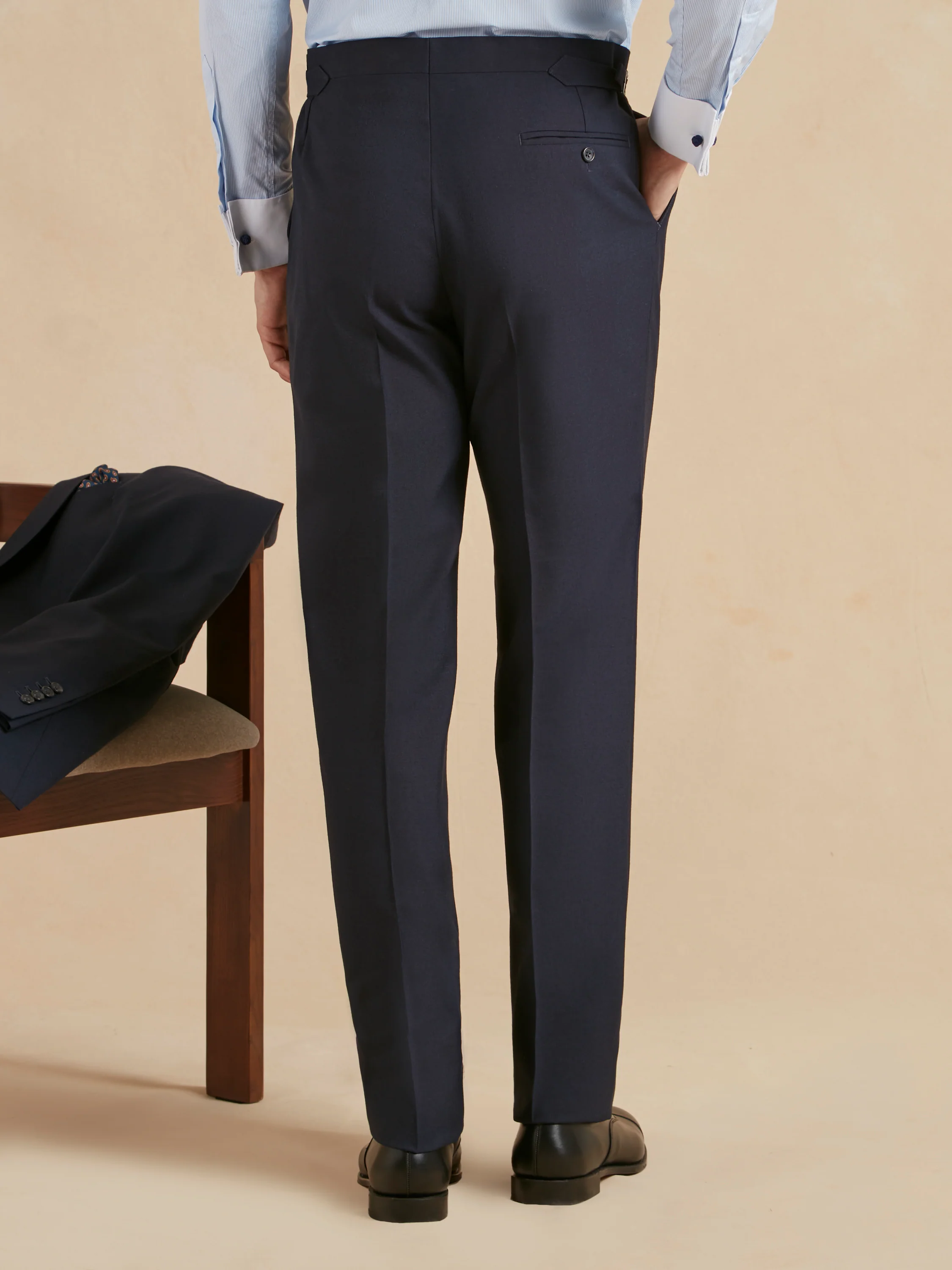 Eaton Classic Fit Suit - Navy Plain Weave Wool - Image 9