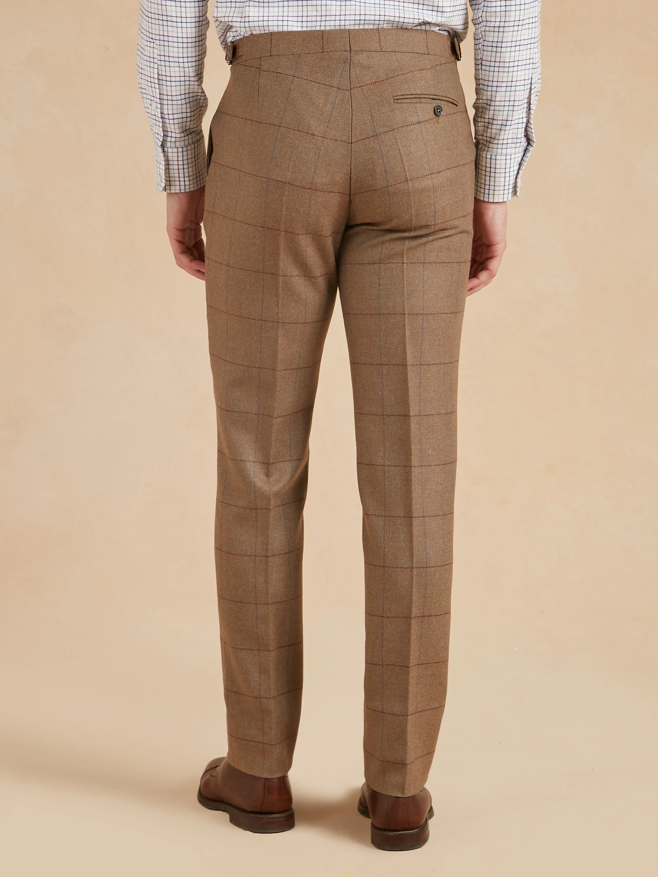 Pleated Trousers - Autumn Bracken Check Tweed - Image 3