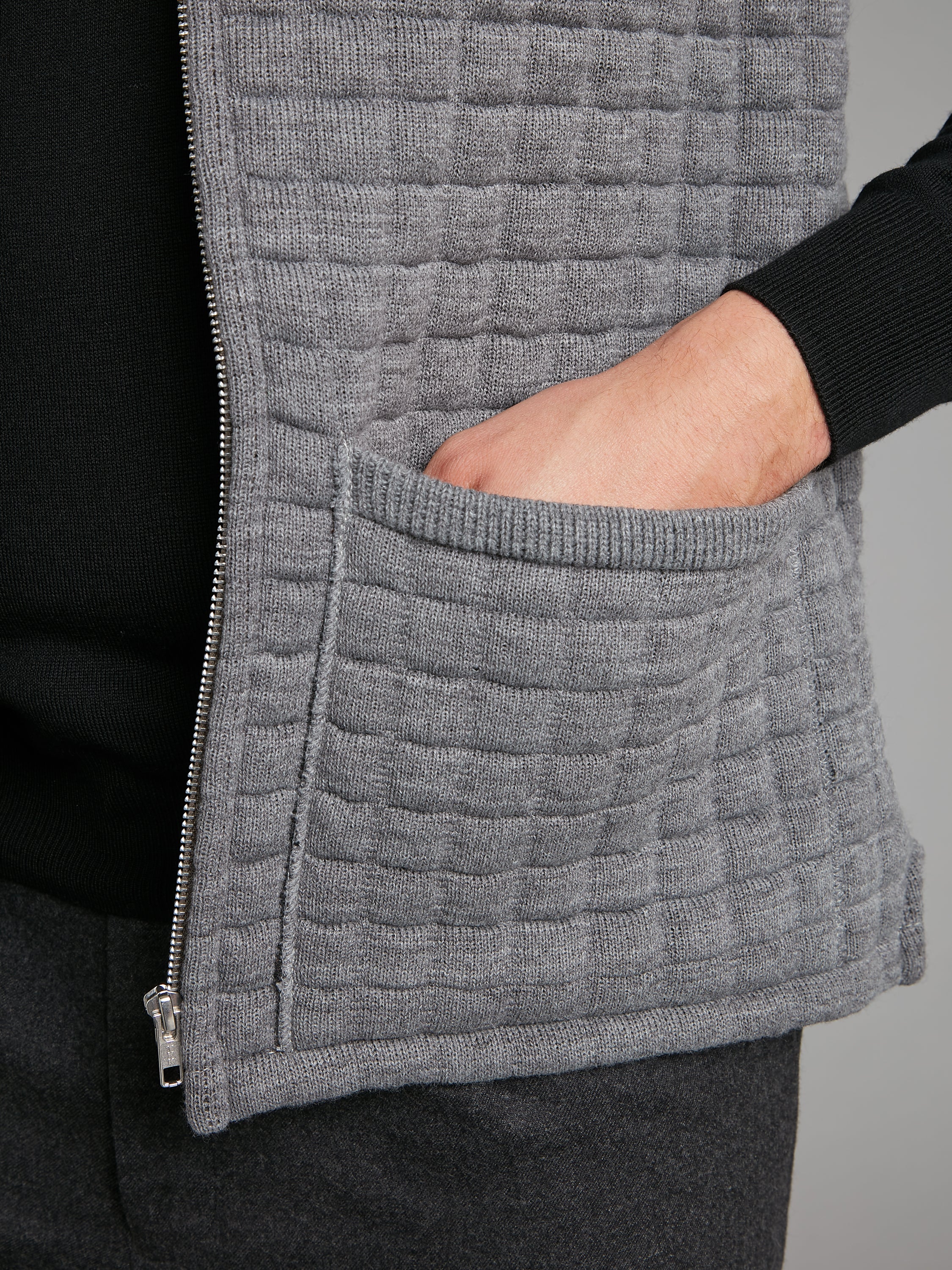 Quilted Thermatex Gilet - Grey - Image 4