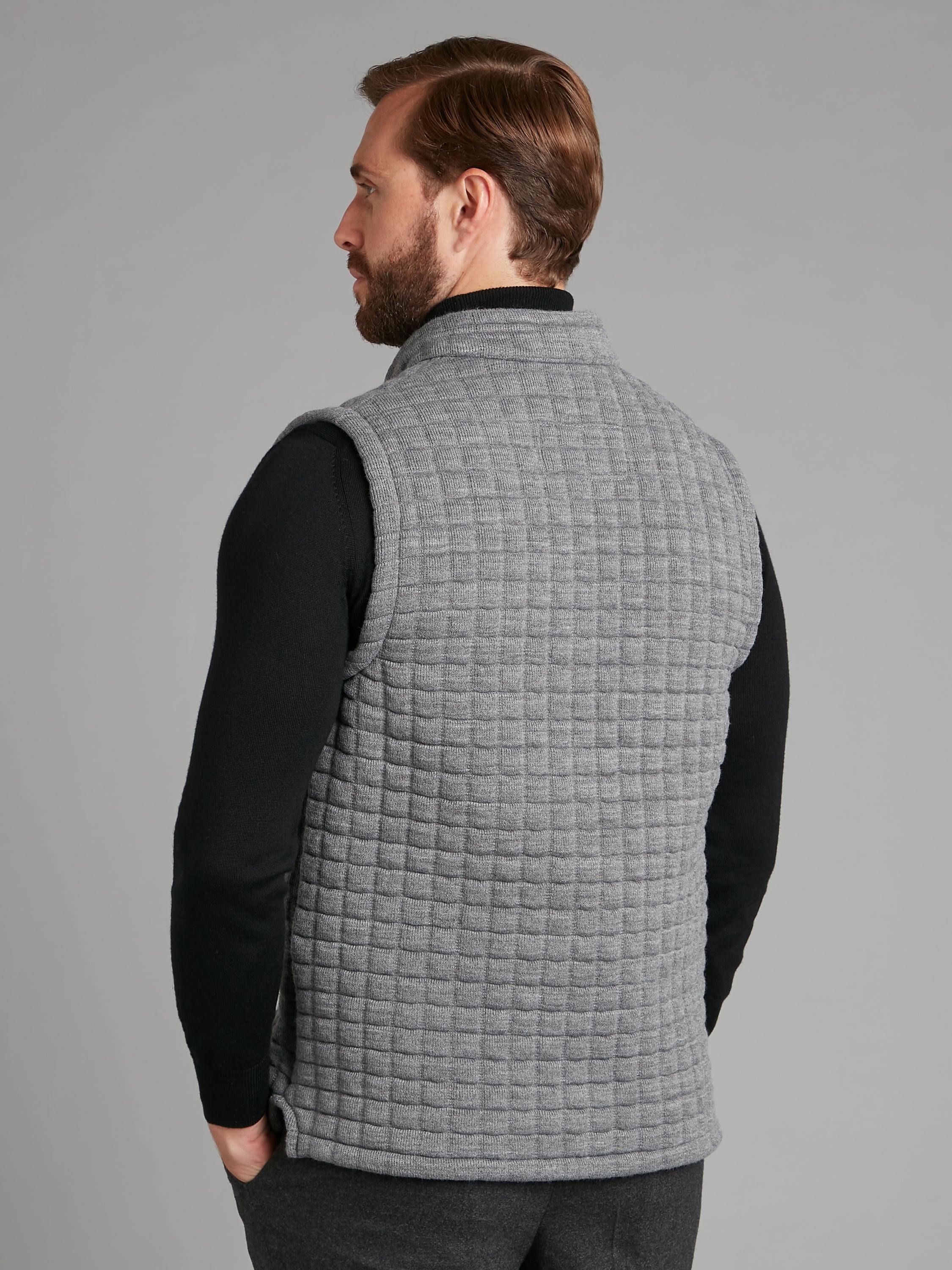 Quilted Thermatex Gilet - Grey - Image 5