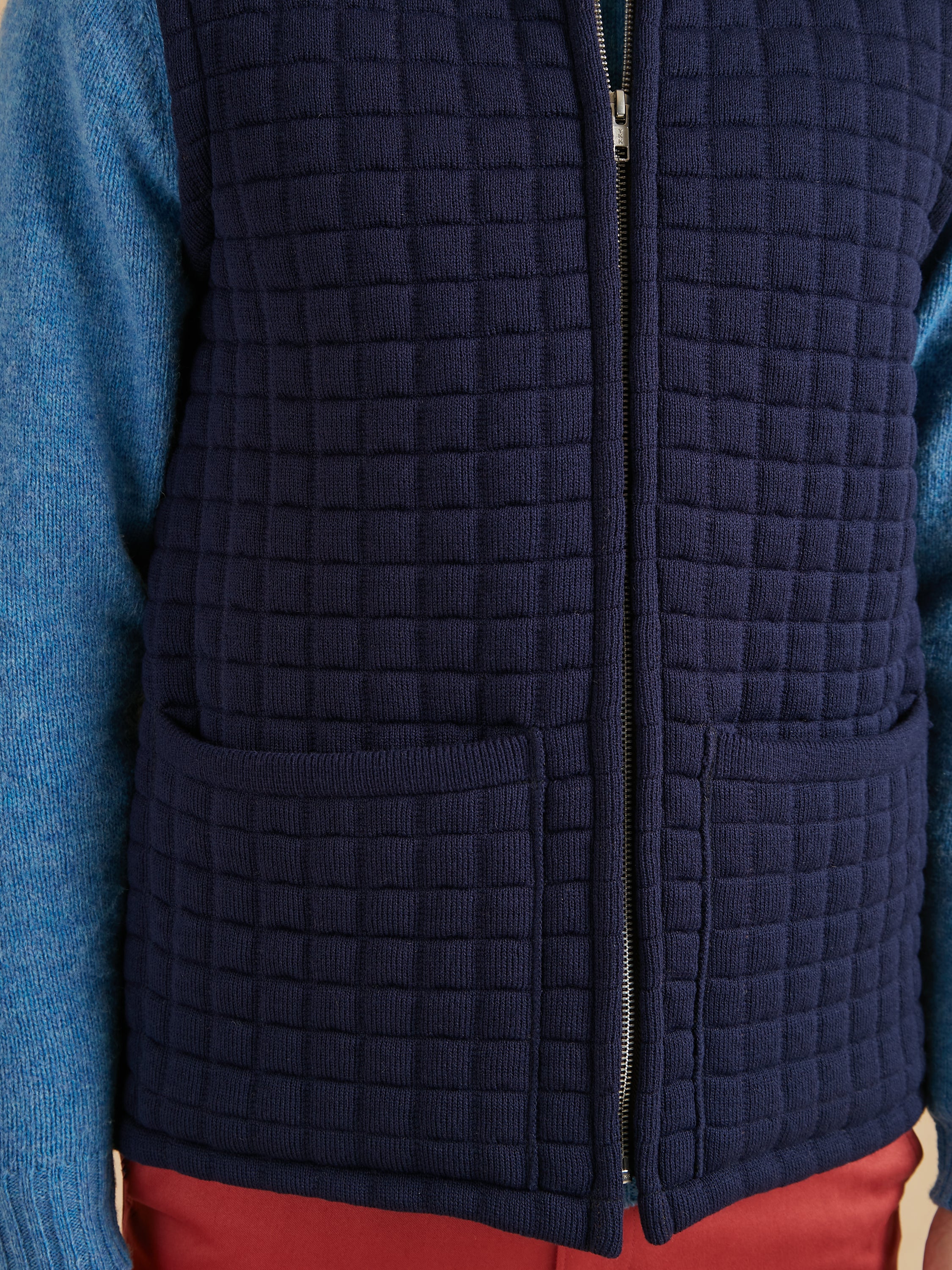 Quilted Thermatex Gilet - Navy - Image 3