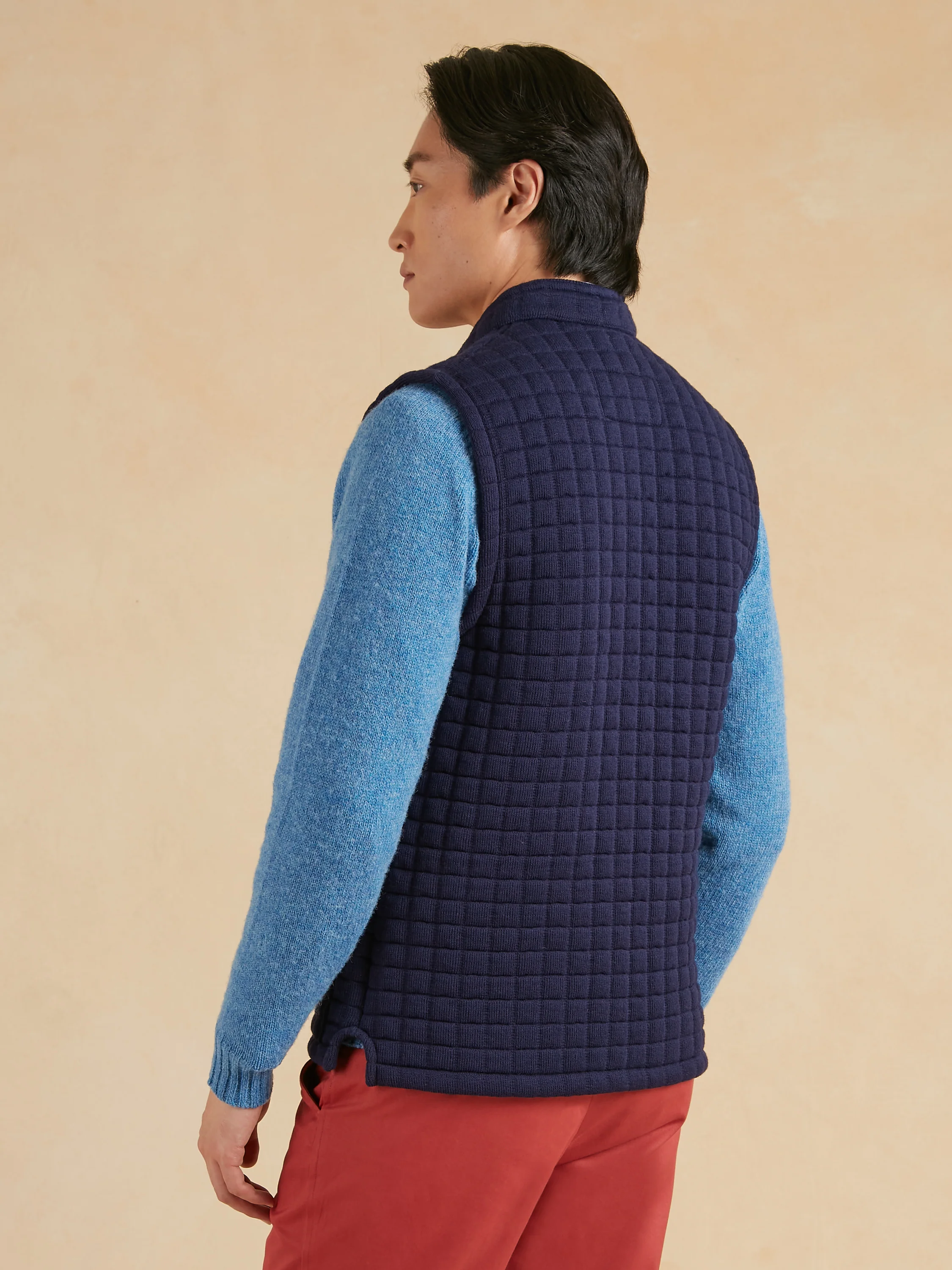Quilted Thermatex Gilet - Navy - Image 5