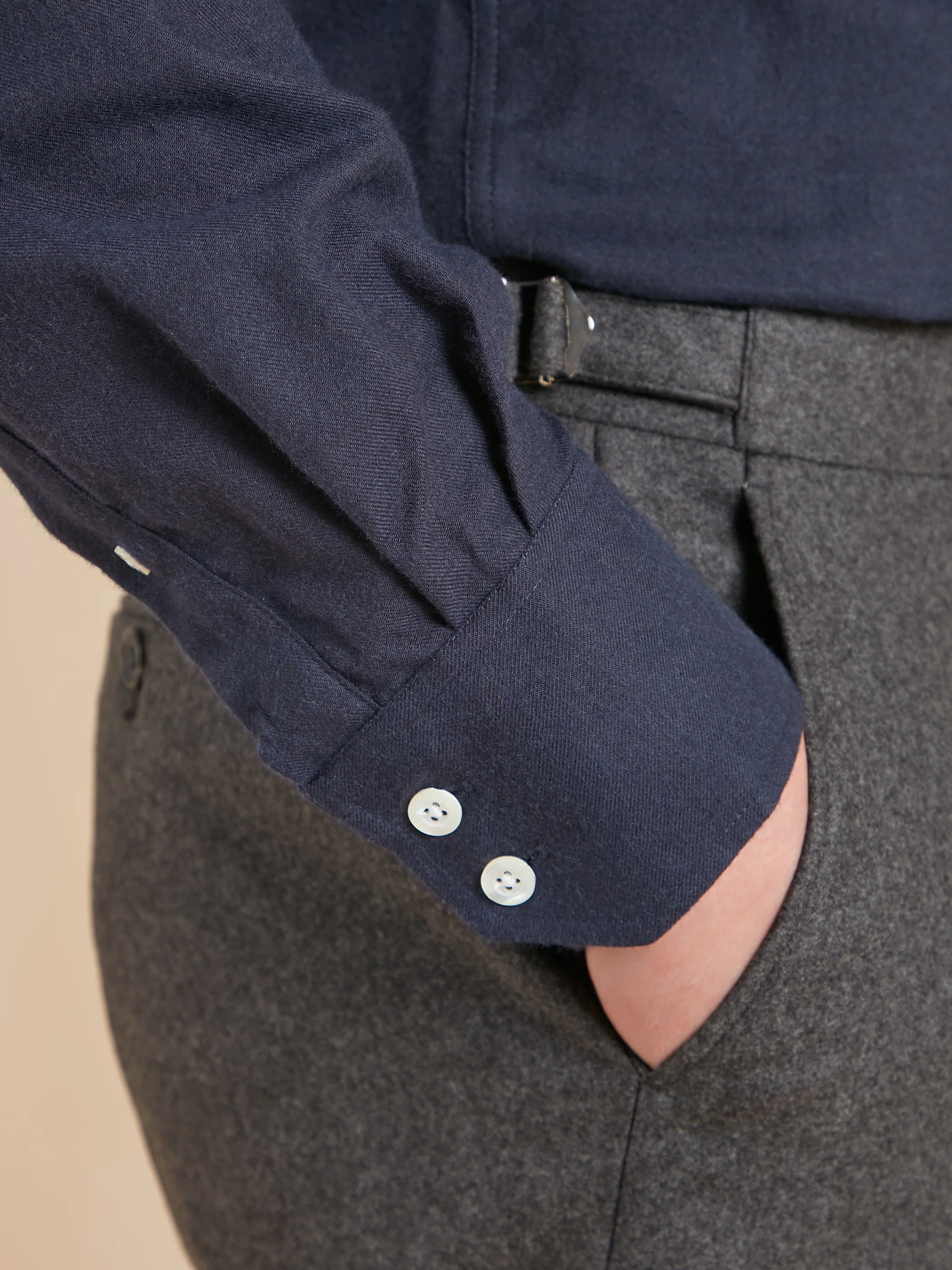 Regular Fit Shirt - Brushed Cotton Midnight - Image 3
