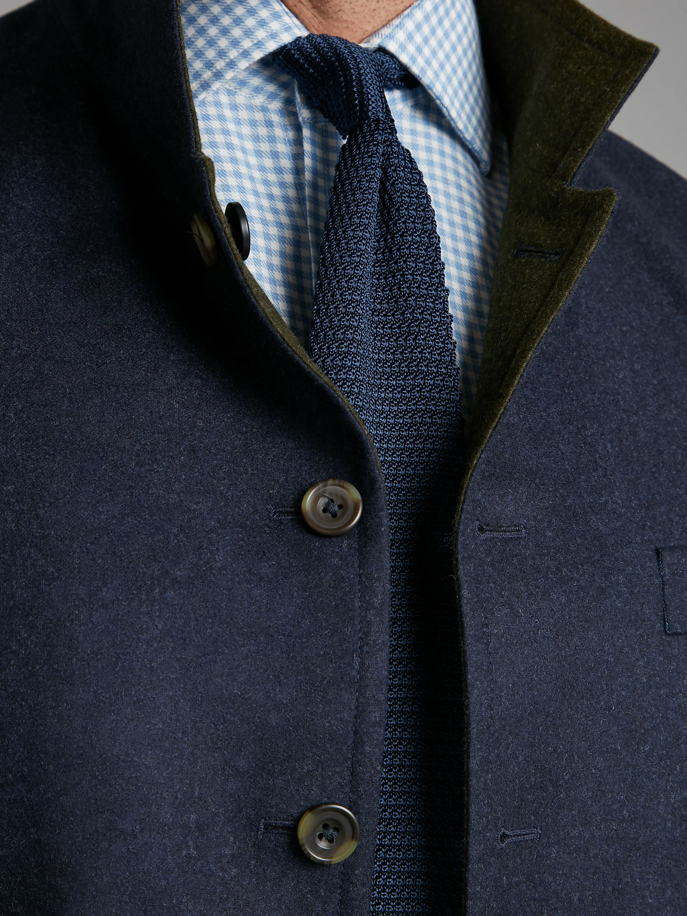 Reversible Gilet - Navy & Green Loden - Image 5