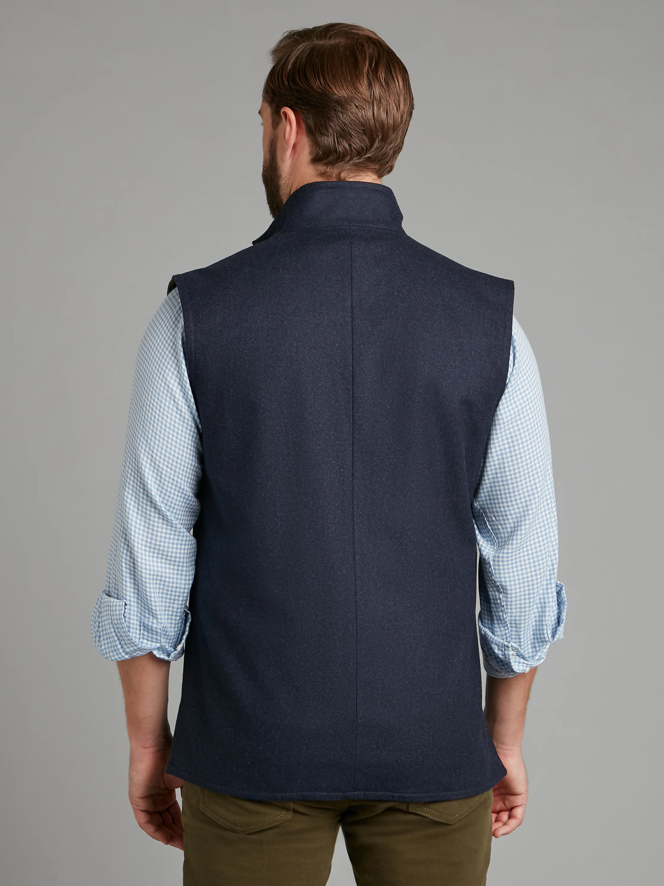 Reversible Gilet - Navy & Green Loden - Image 6