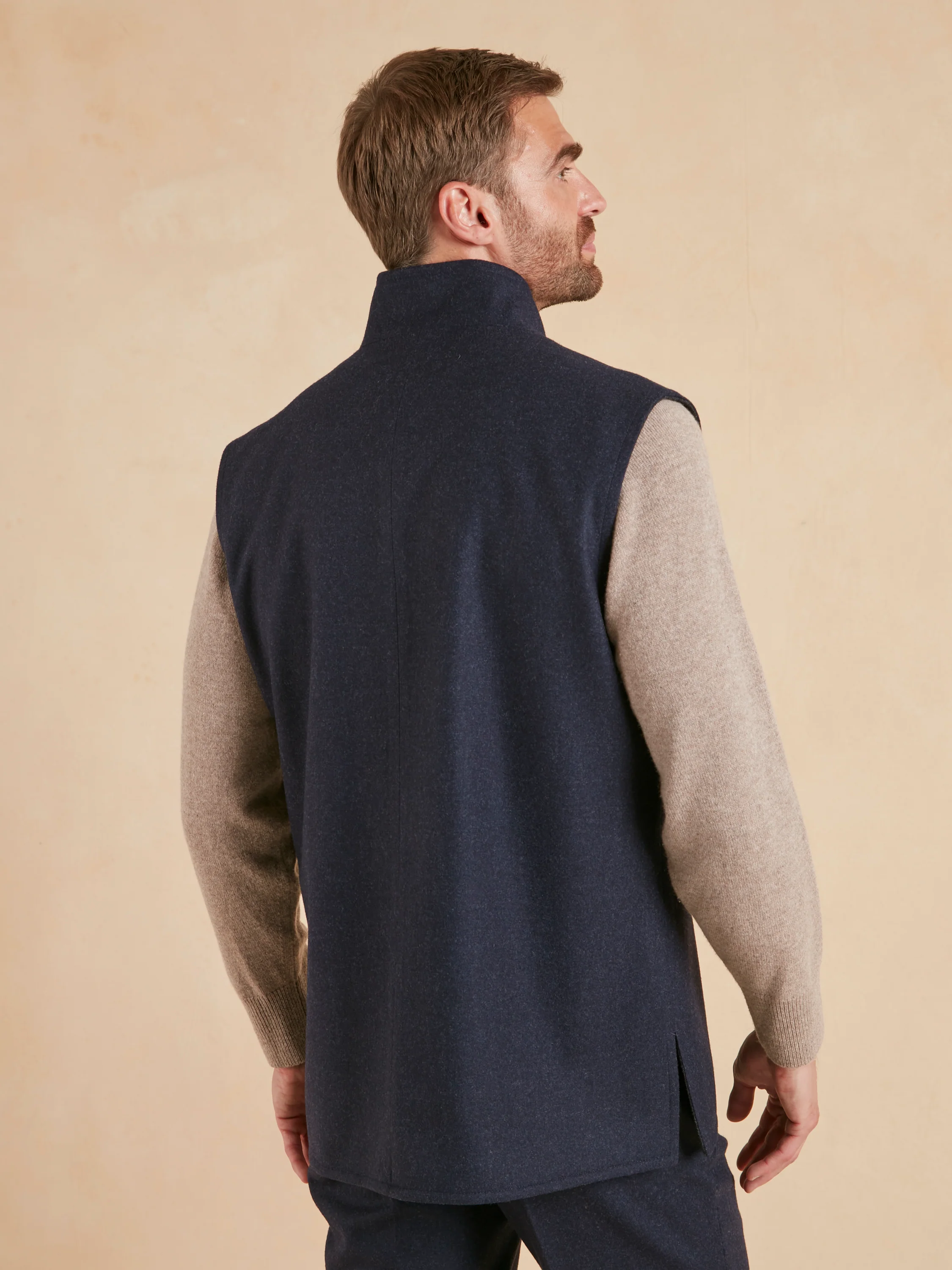 Reversible Gilet - Navy & Grey Loden - Image 6