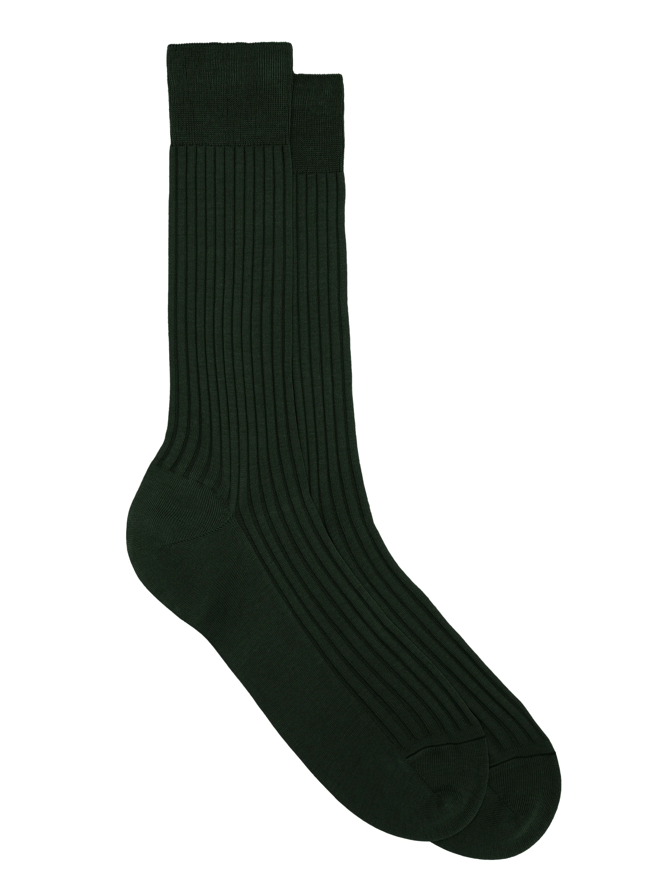 Short Pantherella Cotton Socks - Dark Green