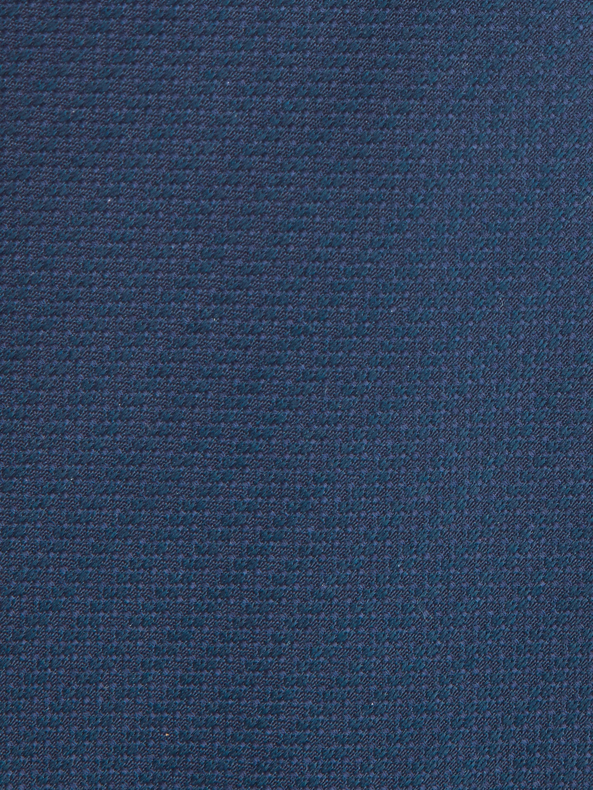 Silk Herringbone Tie - Navy - Image 2