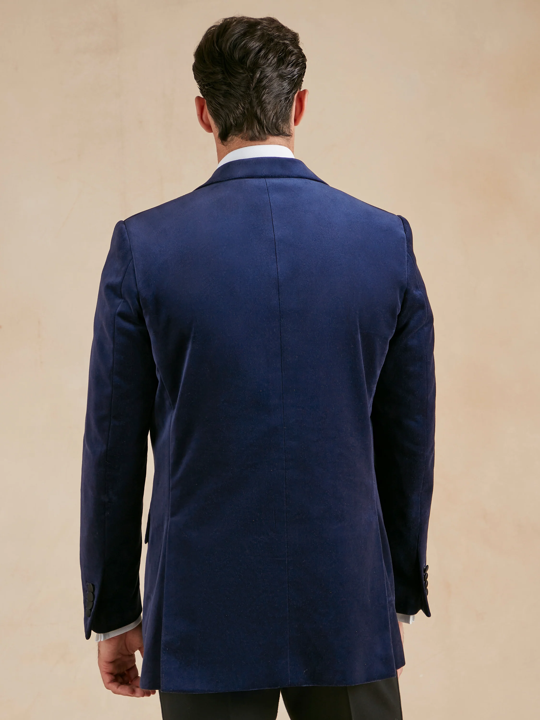 Dinner Jacket Hire - Navy Velvet - Image 5