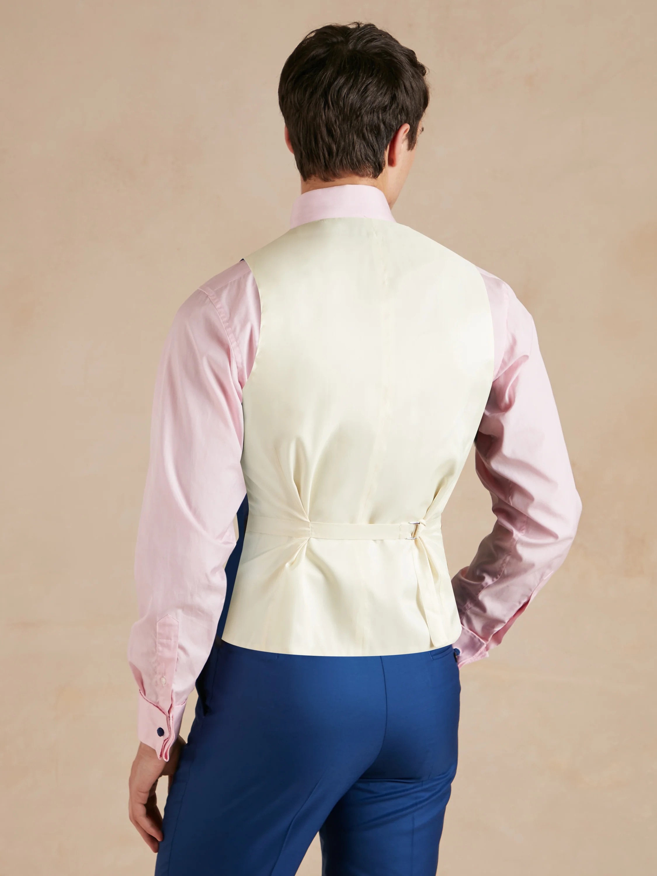 Single Breasted Waistcoat Loro Piana Super 150s - Royal Blue - Image 3