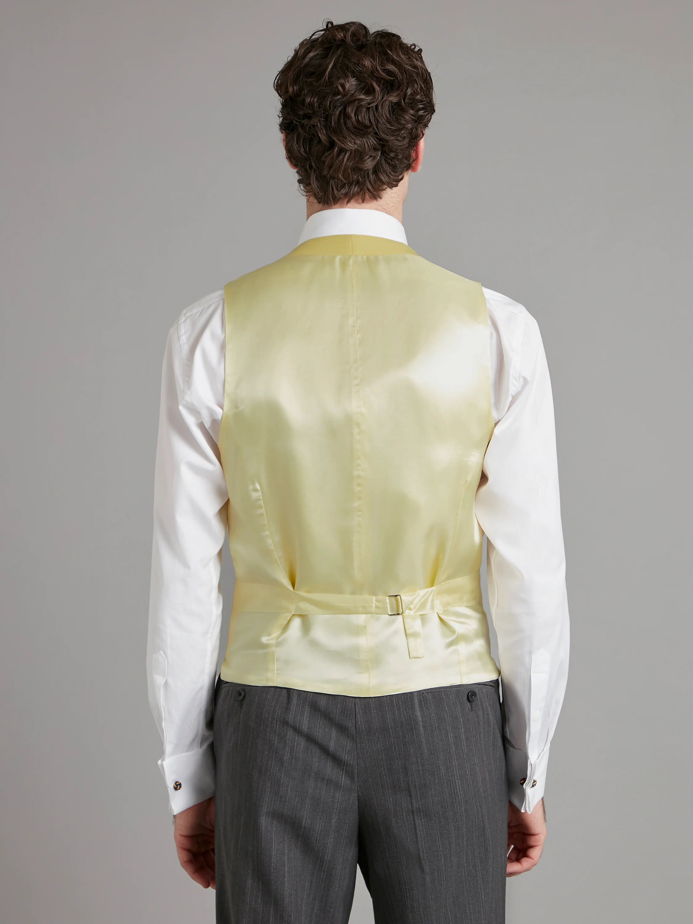 Single Breasted Wool Waistcoat - Yellow - Image 4