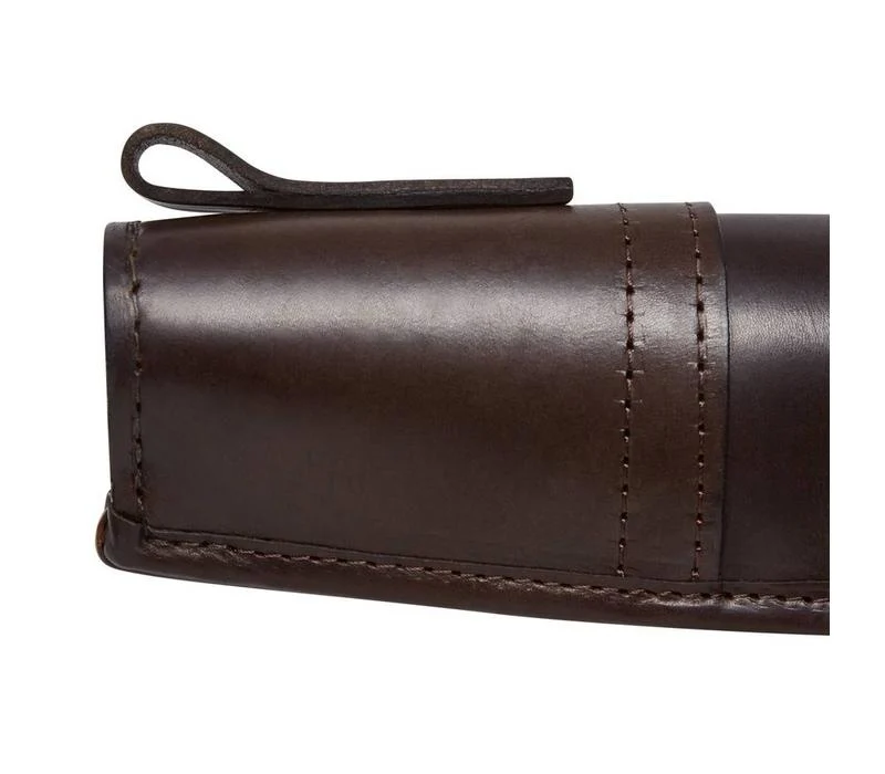 Single Plain Leather Gun Slip - Brown - Image 3
