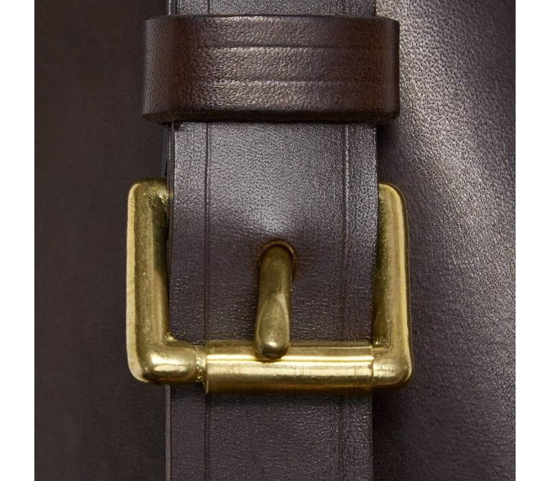Single Plain Leather Gun Slip - Brown - Image 5