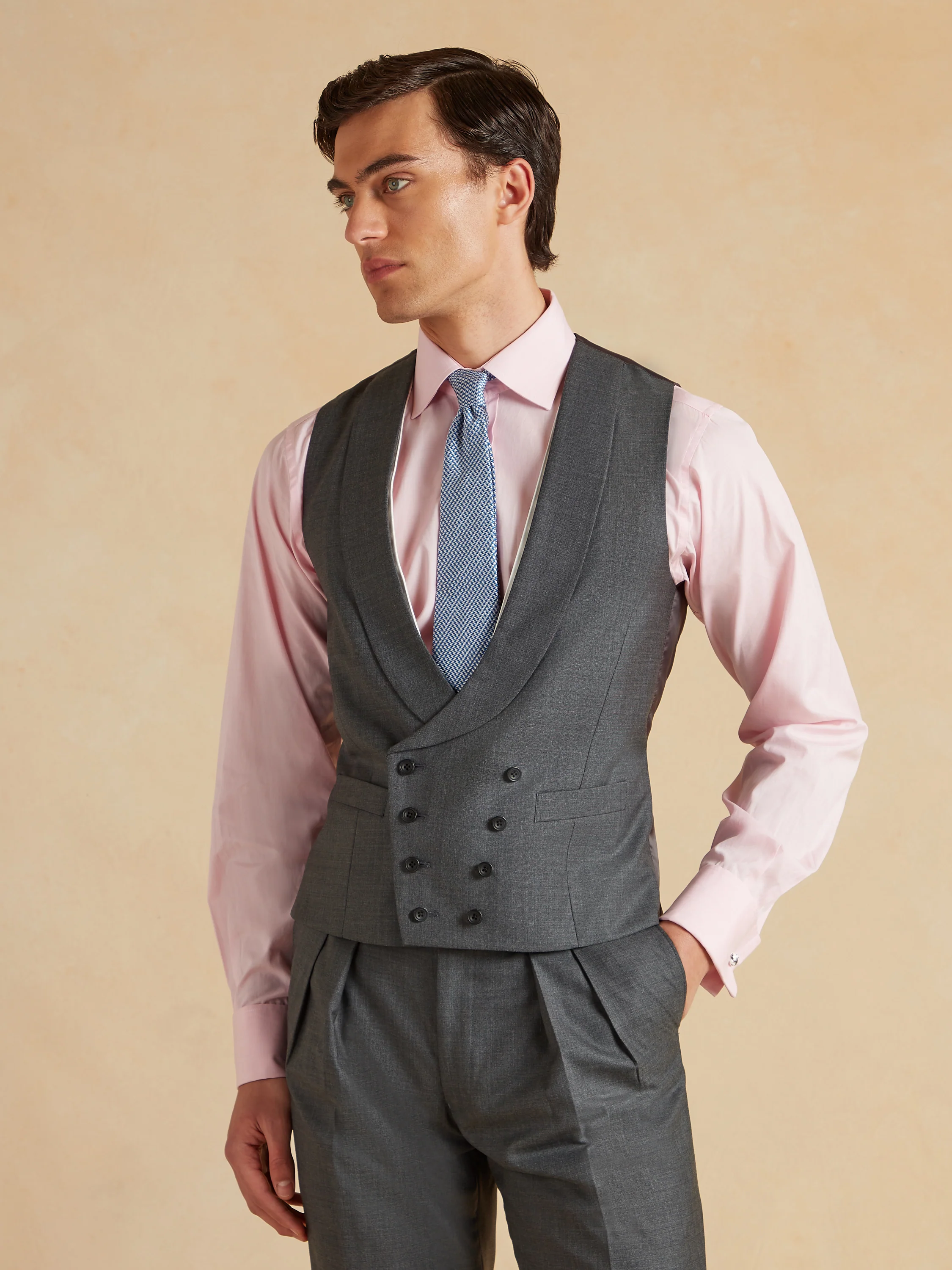 The Ascot Morning Suit Super Lightweight Wool - Grey - Image 4