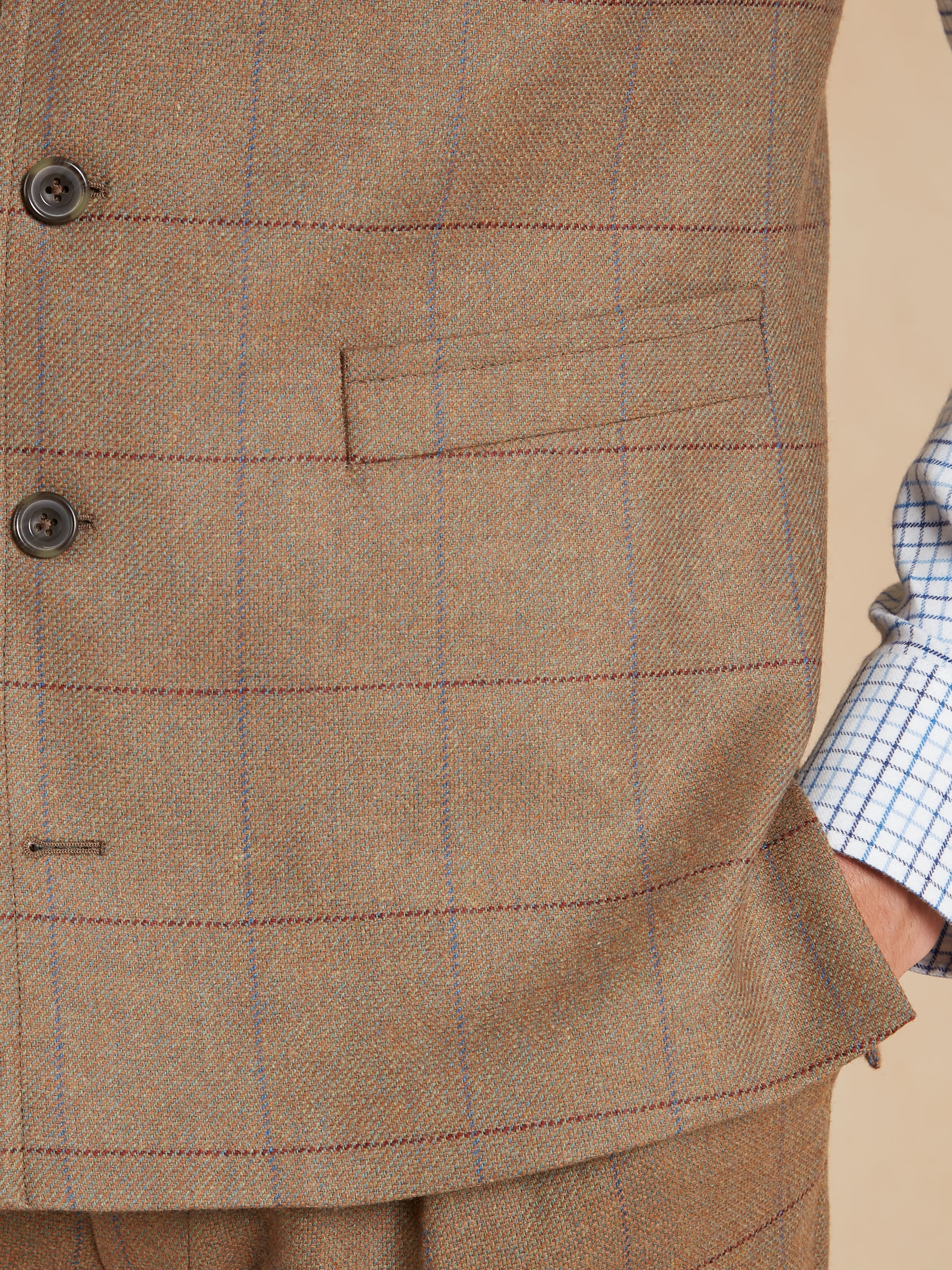 Tweed Gilet - Autumn Bracken Check - Image 3