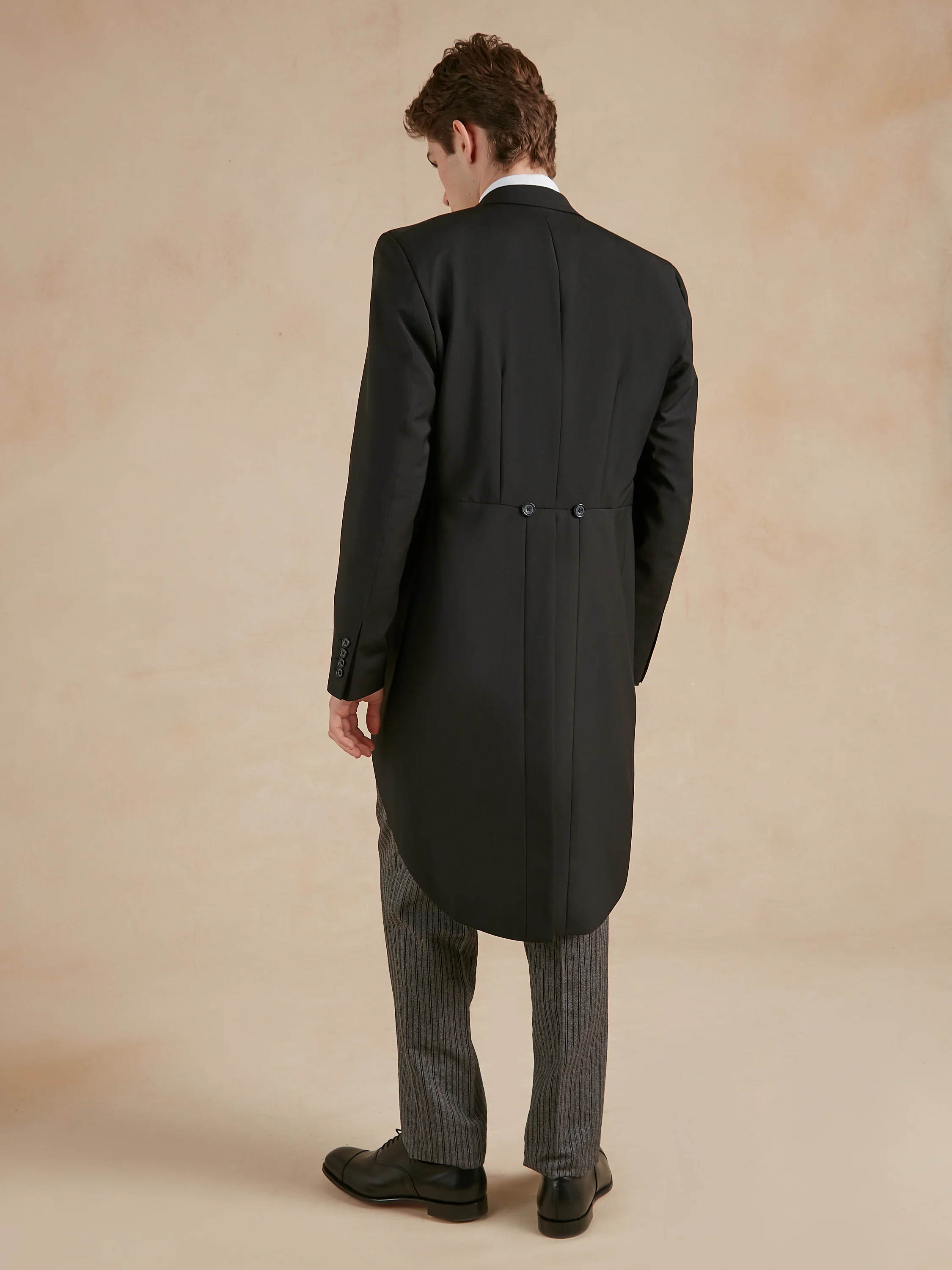 Unlined Mohair Morning Coat - Black - Image 7