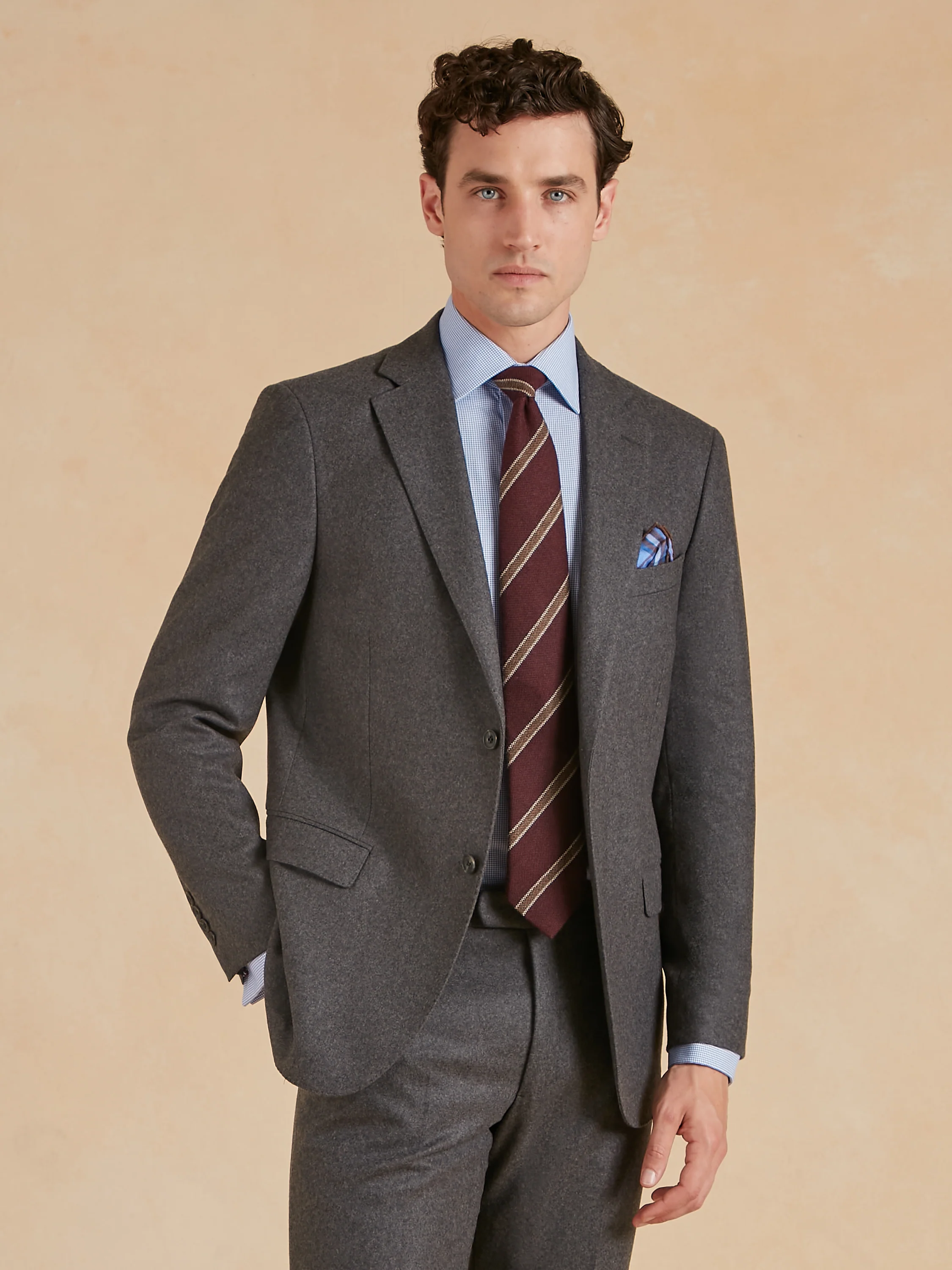 Unstructured Jacket Drago Flannel - Dark Grey