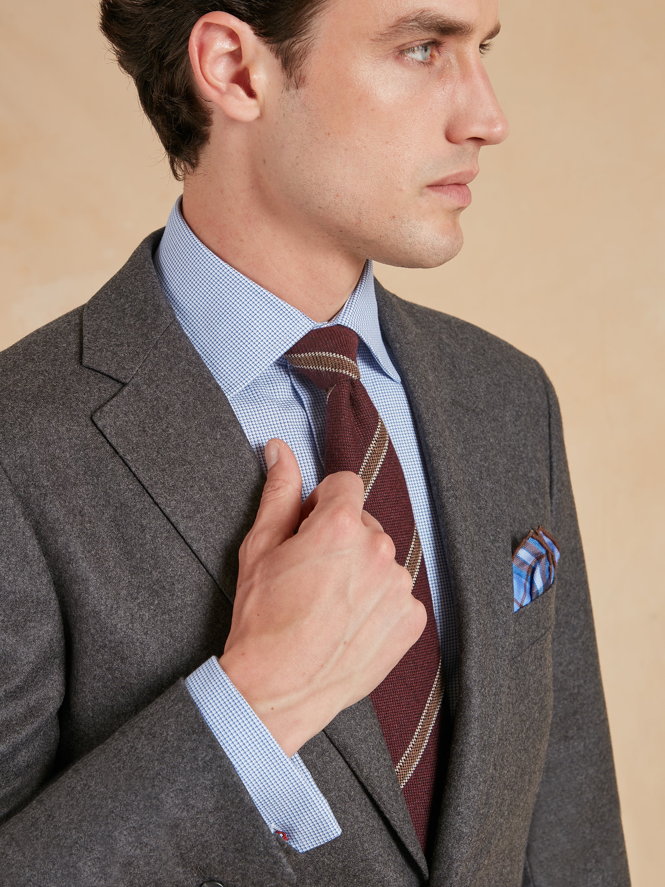 Unstructured Jacket Drago Flannel - Dark Grey - Image 3
