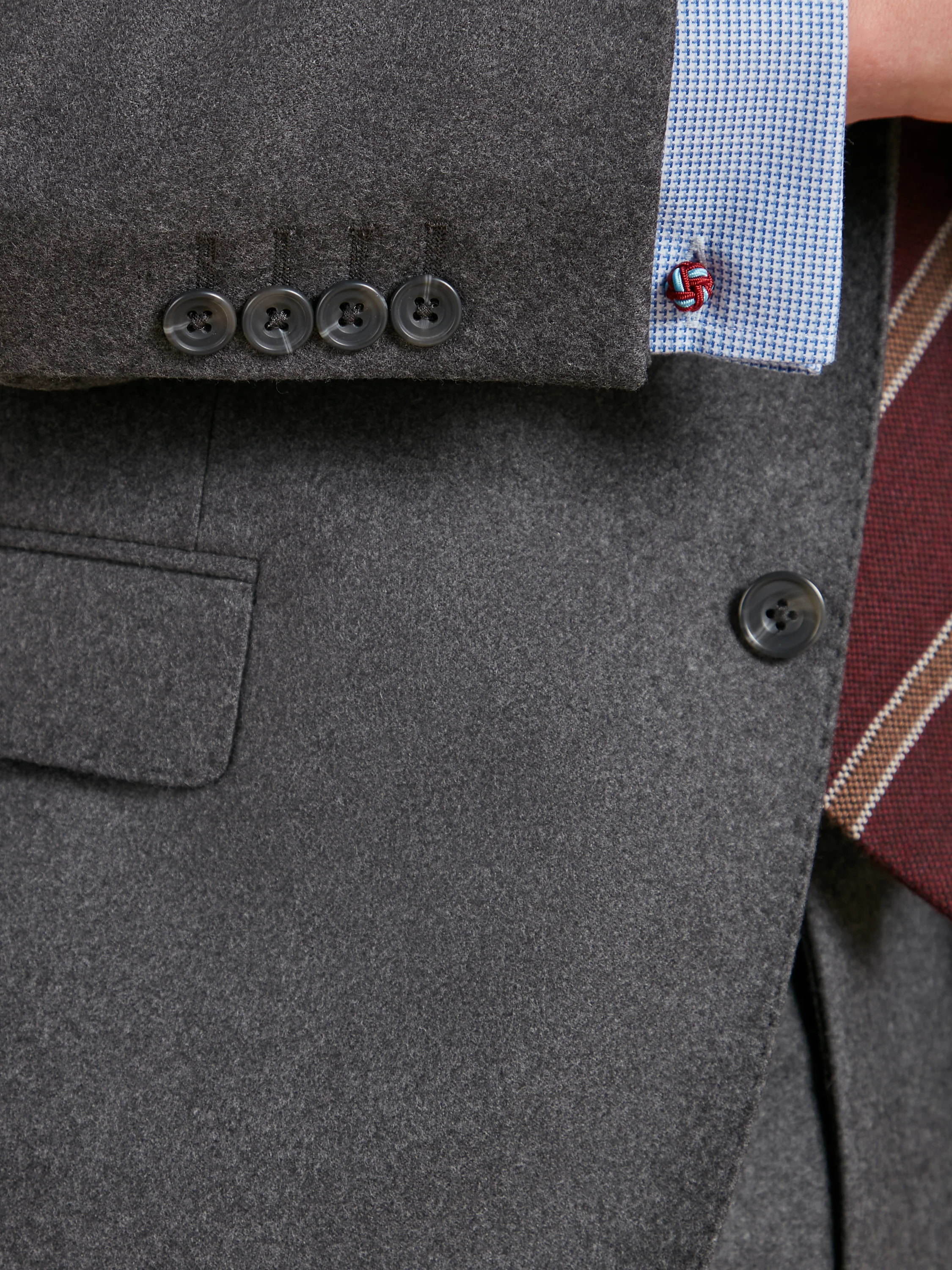 Unstructured Jacket Drago Flannel - Dark Grey - Image 4