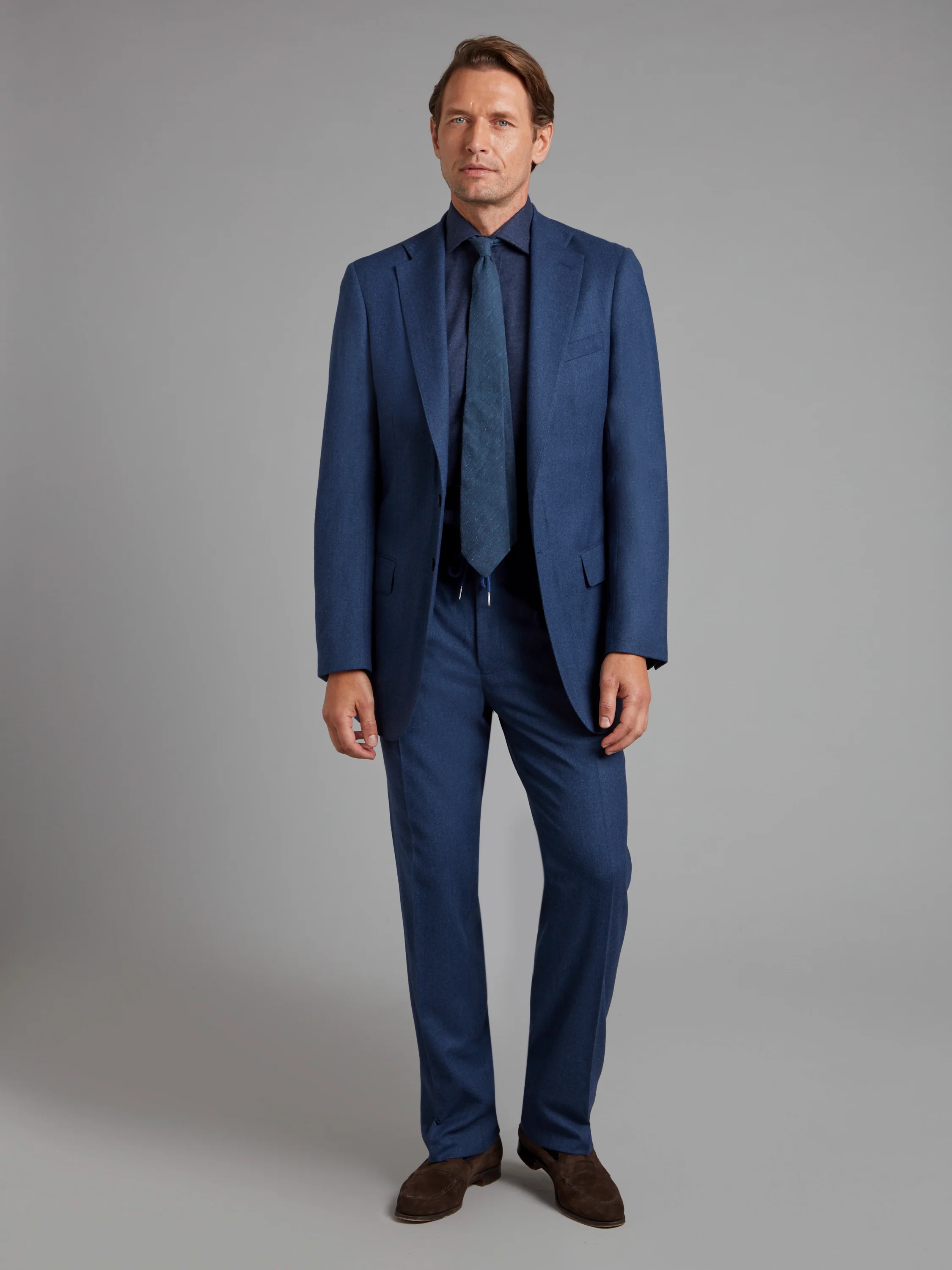 Unstructured Jacket Drago Flannel - Denim Blue - Image 3