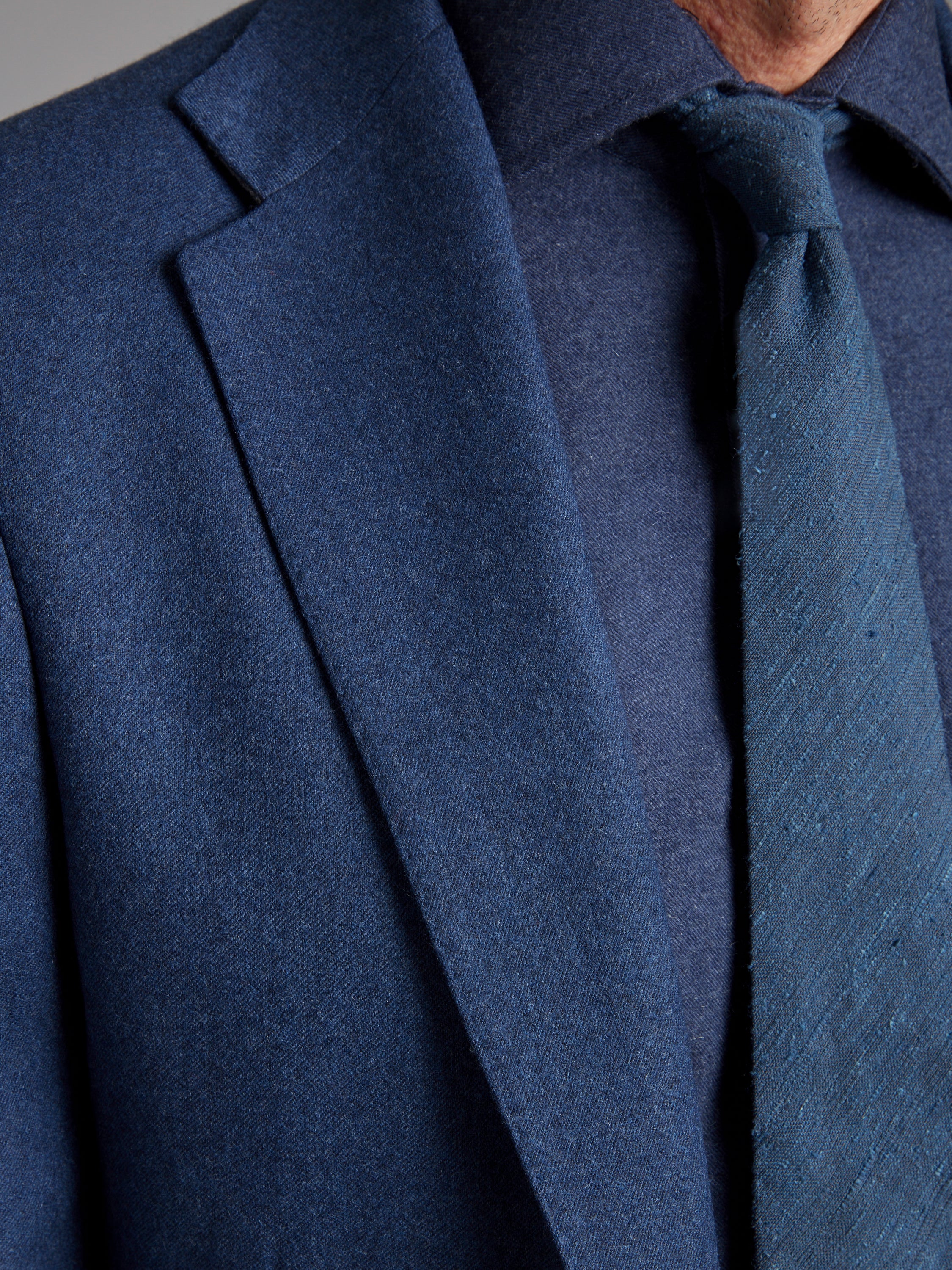 Unstructured Jacket Drago Flannel - Denim Blue - Image 4