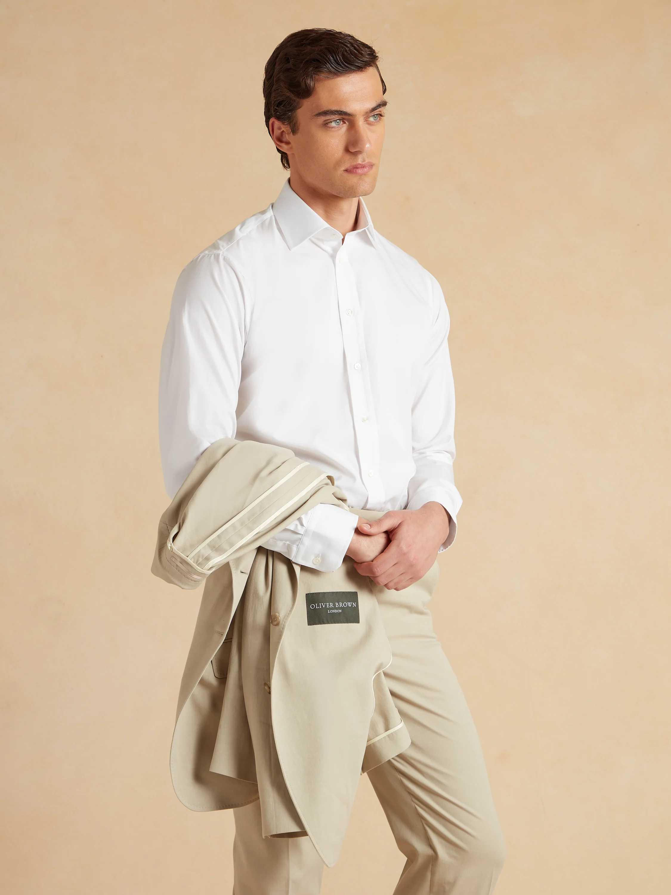 Unstructured Kapok Cotton Jacket - Stone - Image 5