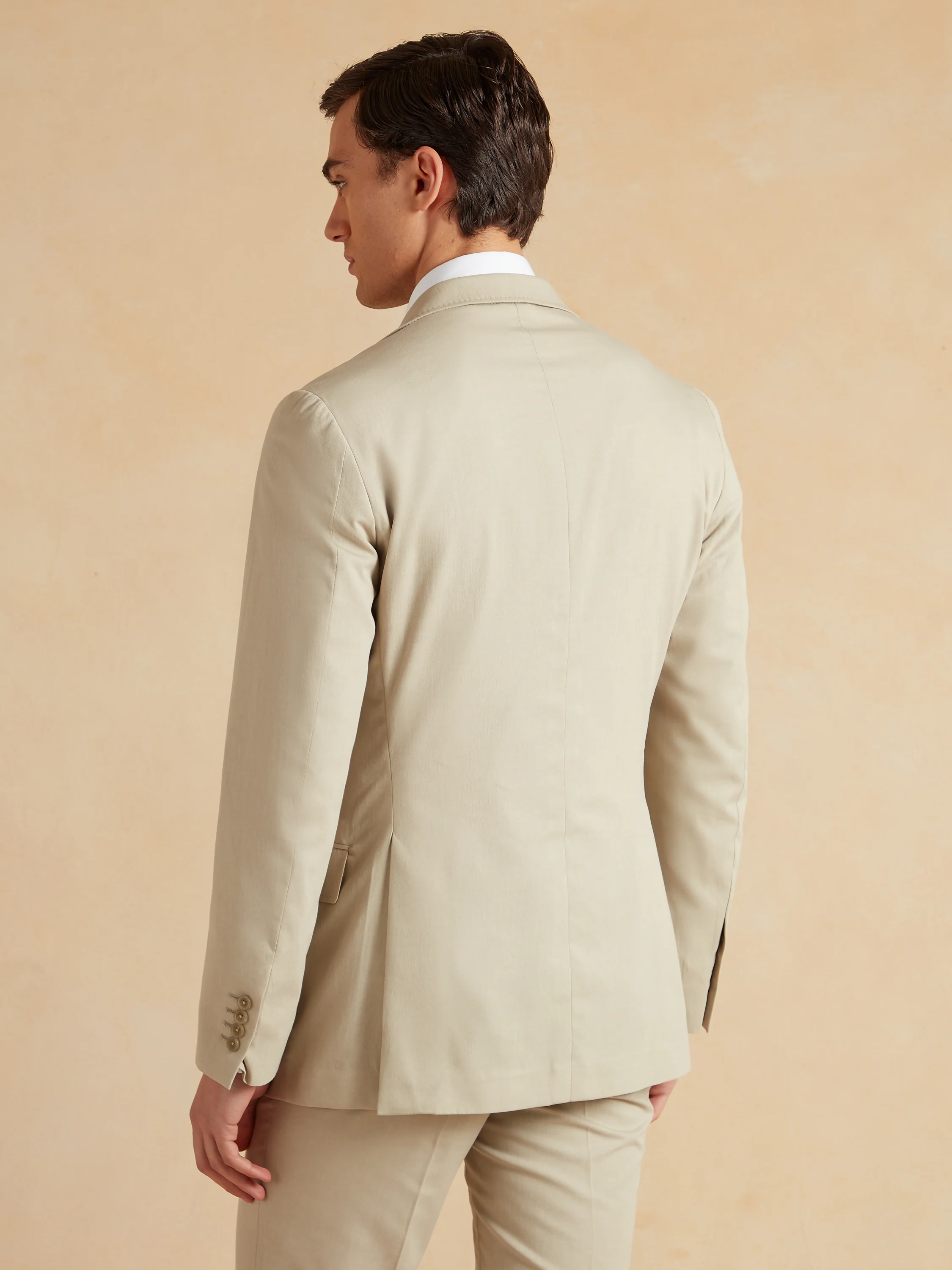 Unstructured Kapok Cotton Jacket - Stone - Image 6