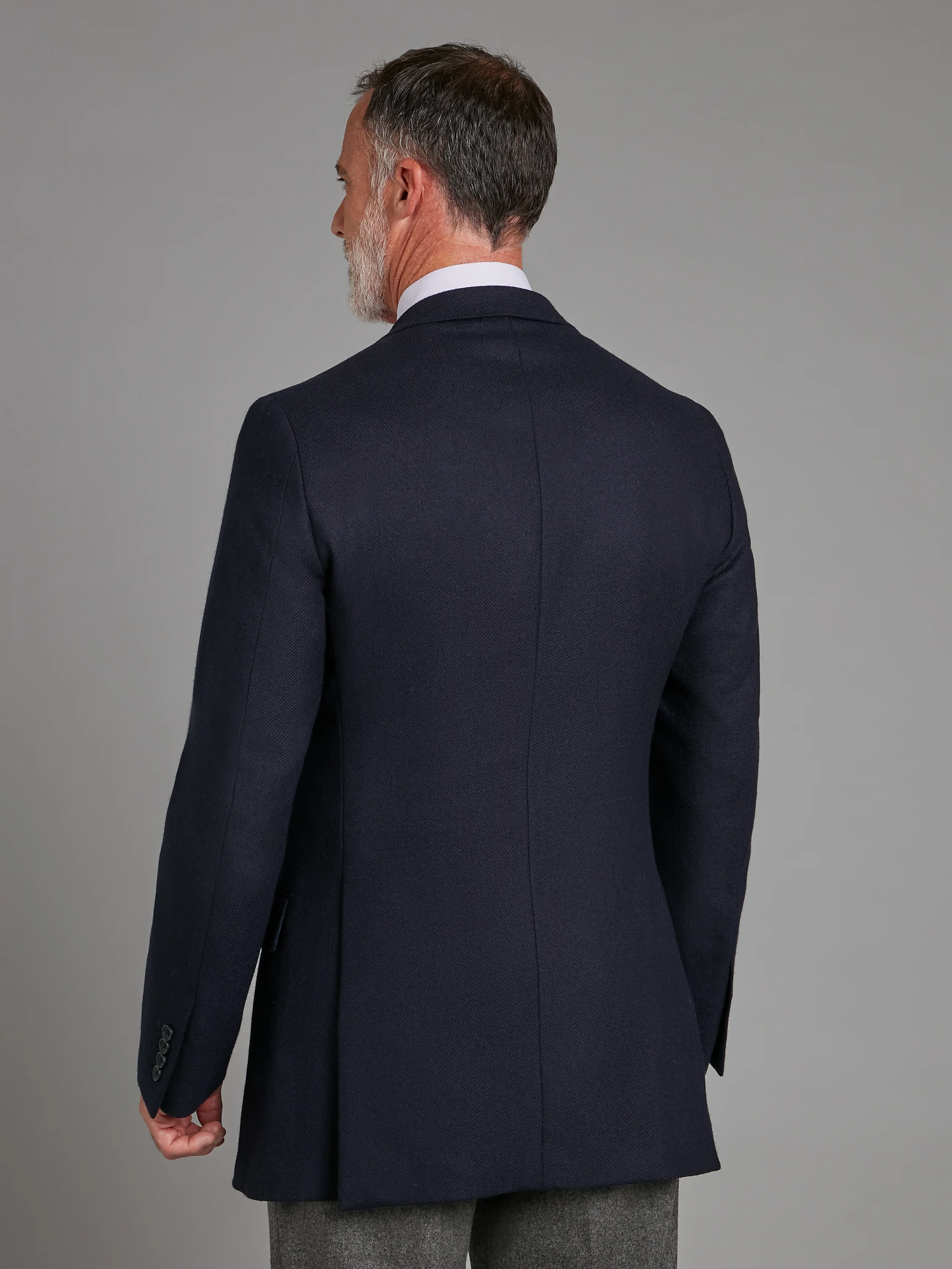 Unstructured Jacket - Navy Wool - Image 4