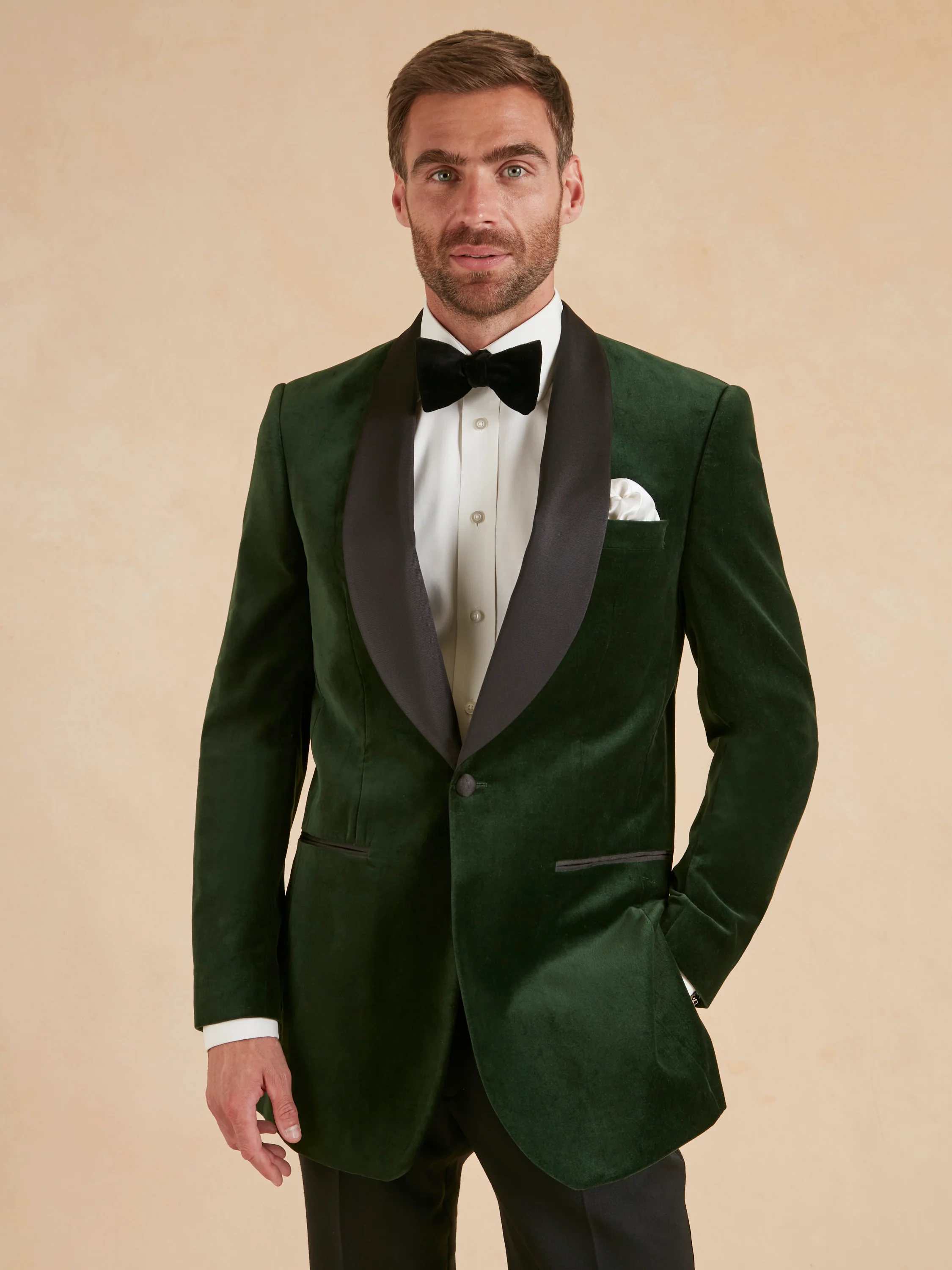 Whittaker Smoking Jacket - Green Velvet