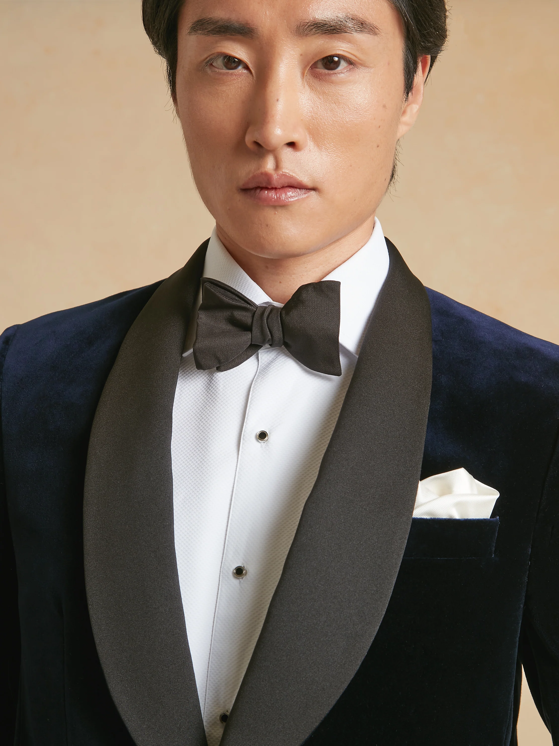 Whittaker Smoking Jacket - Navy Velvet - Image 3