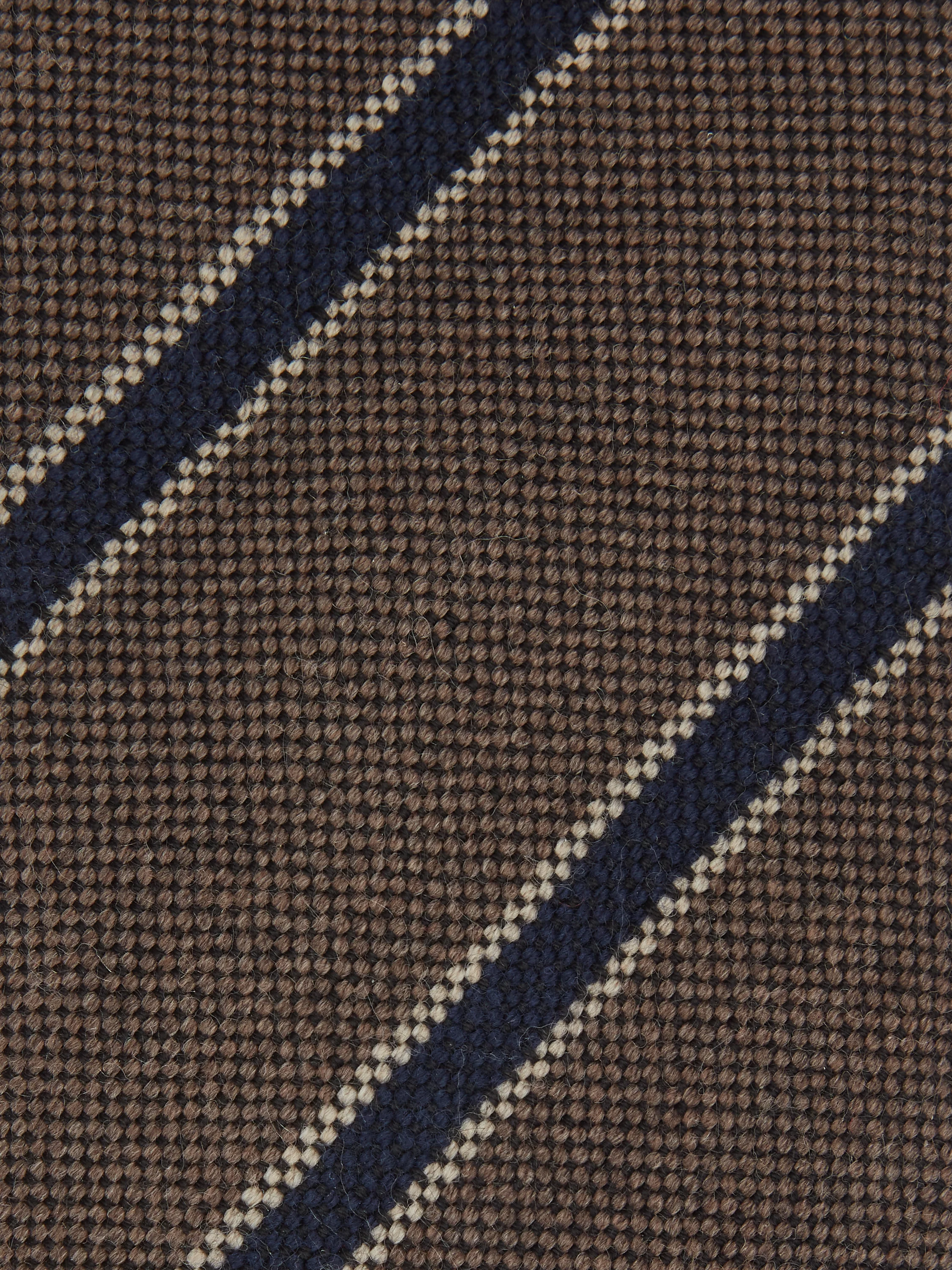 Wool Striped Tie - Grey - Image 3