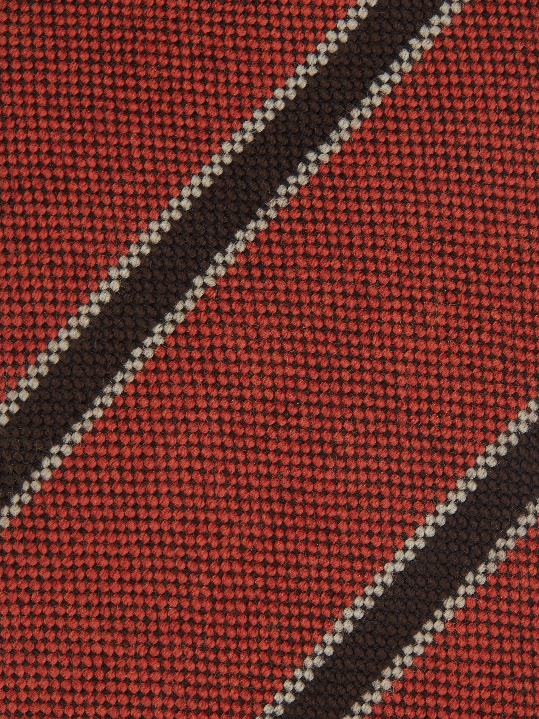 Wool Striped Tie - Orange - Image 2